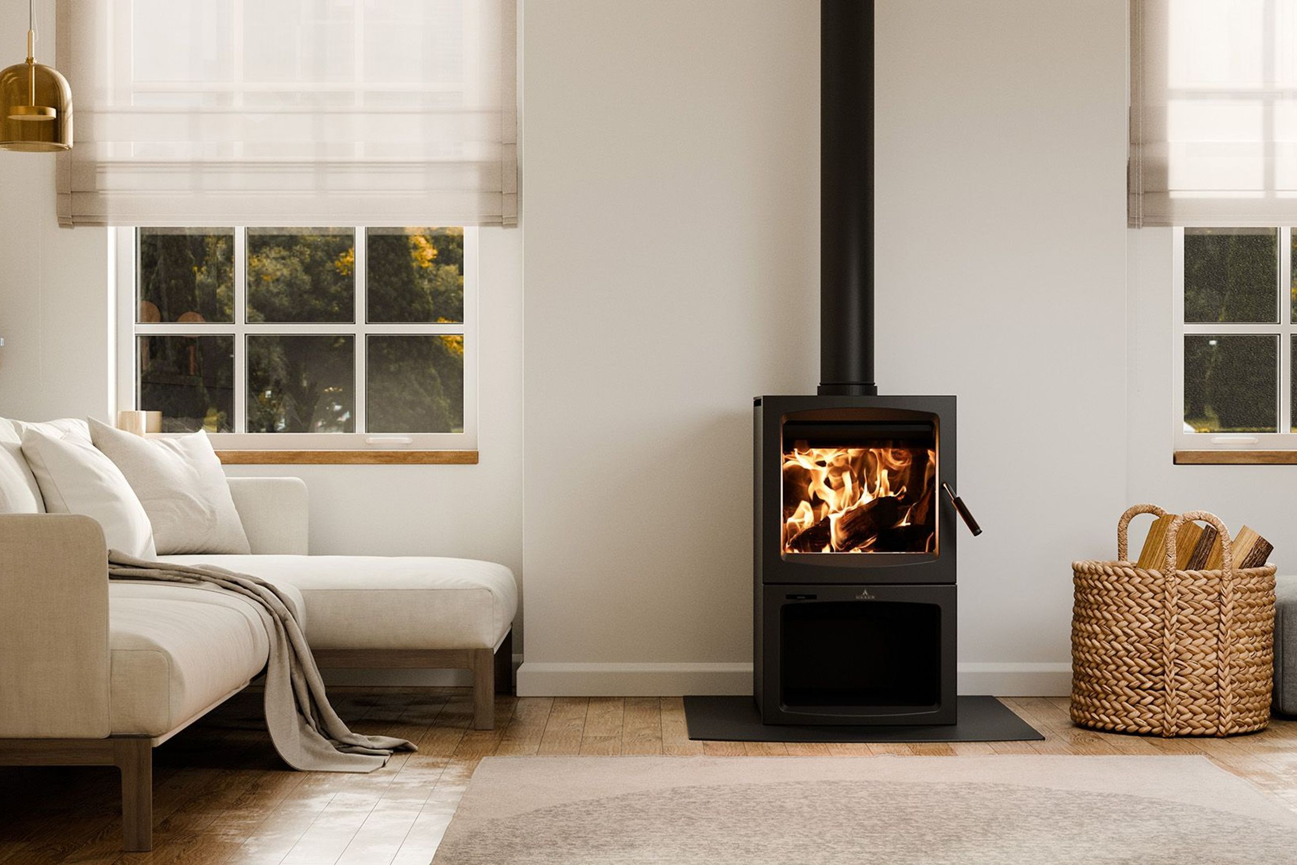 Maxen St Clair 350 ULEB Freestanding Wood Fireplace