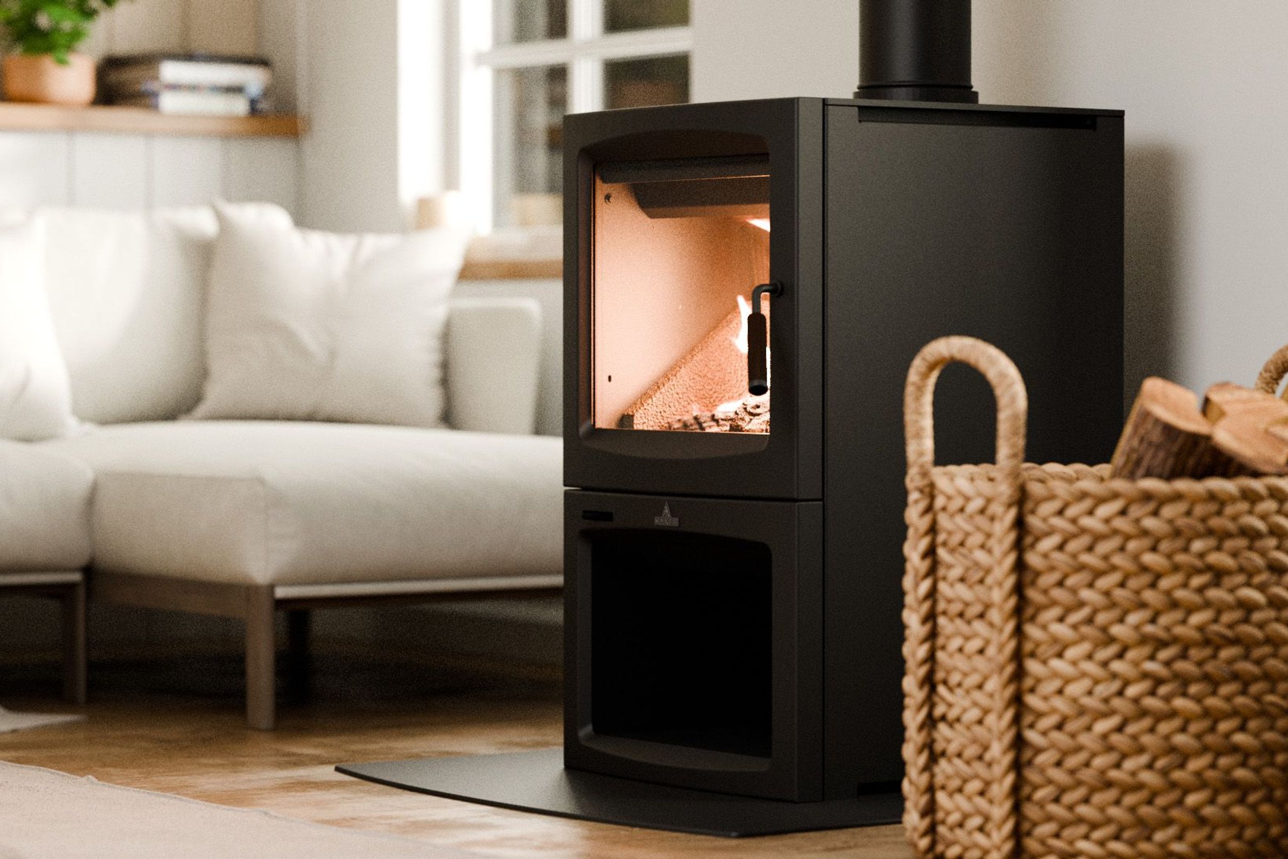 Maxen St Clair 350 ULEB Freestanding Wood Fireplace