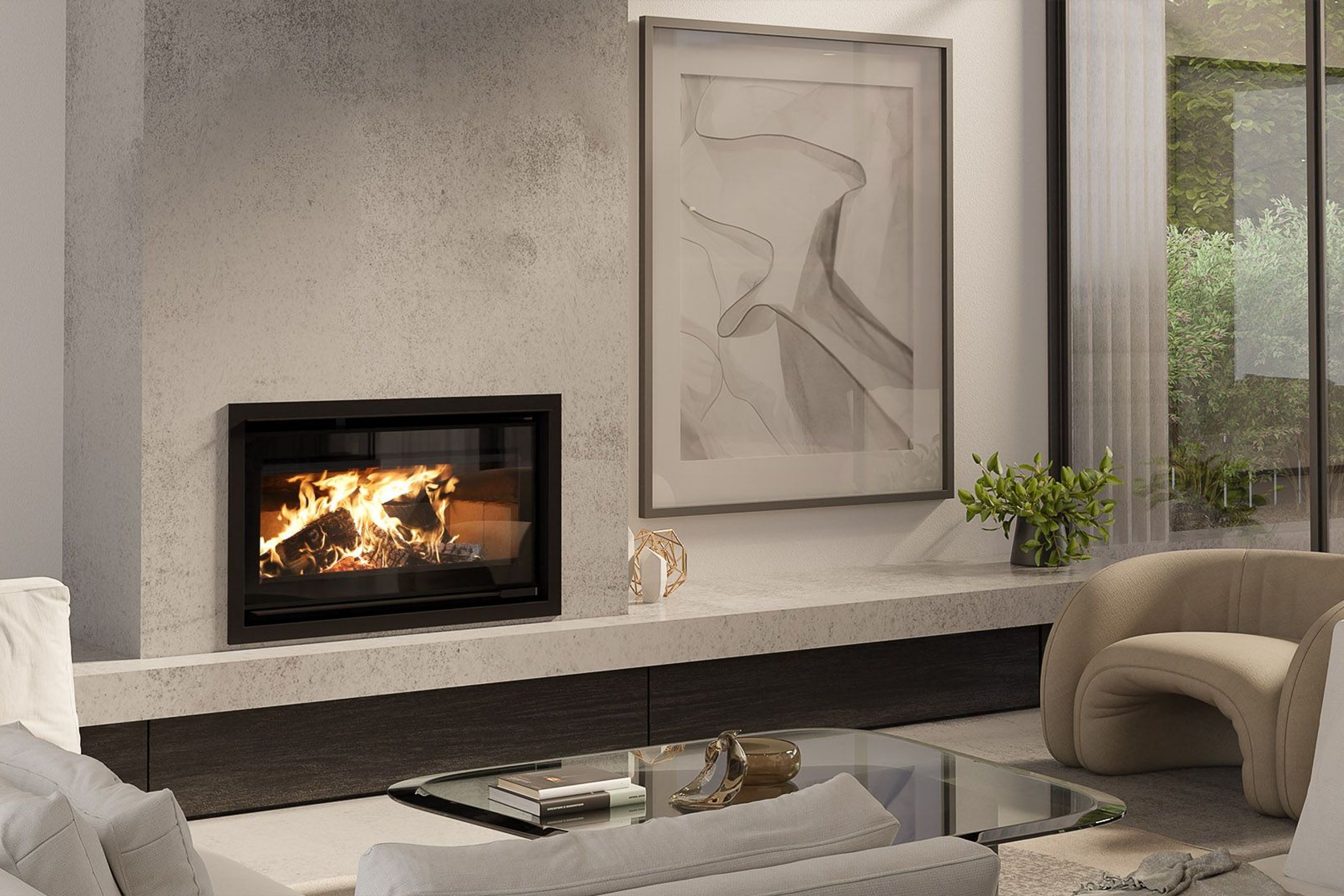Escea TC950 Inbuilt Wood Fireplace