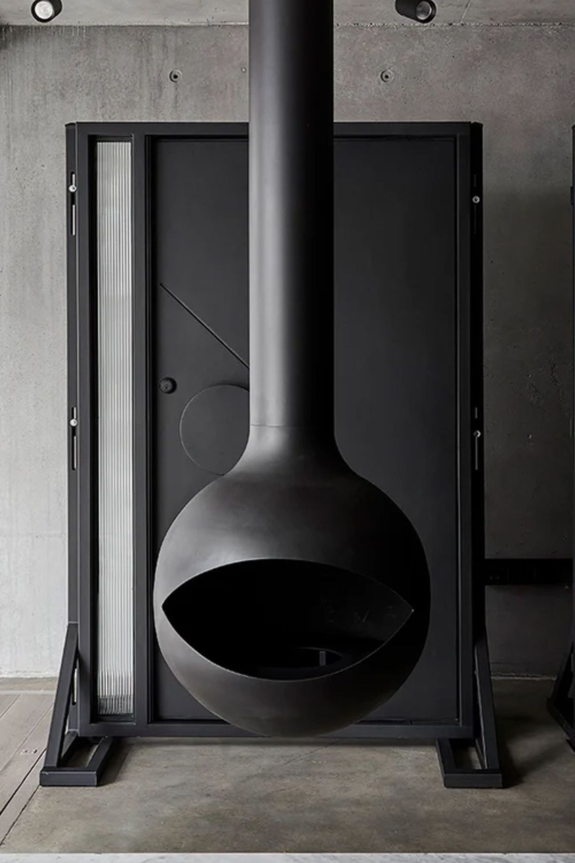 Zen Occhio Wood Burning Suspended Fireplace