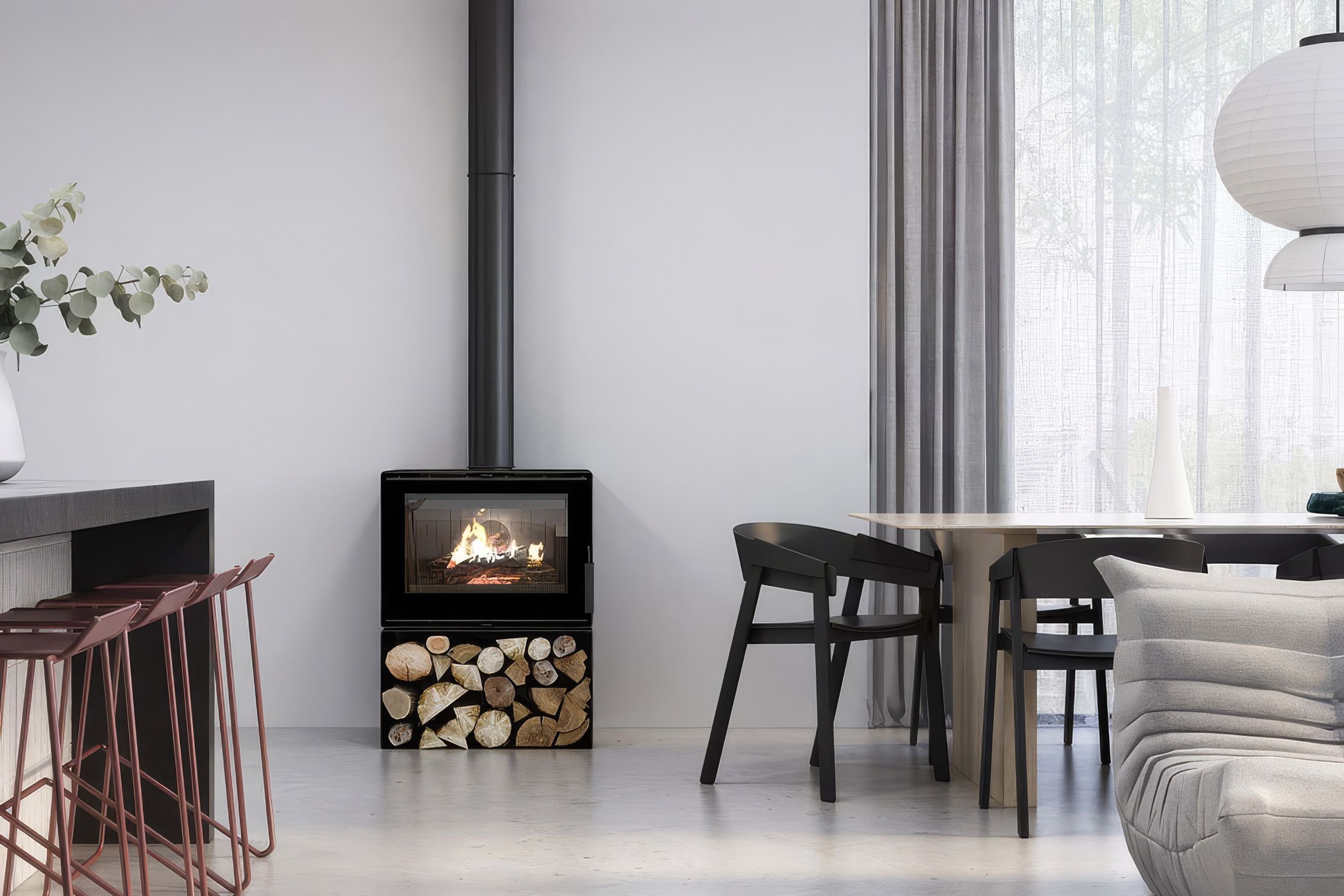 VisionLINE Phoenix Slow Combustion Fireplace