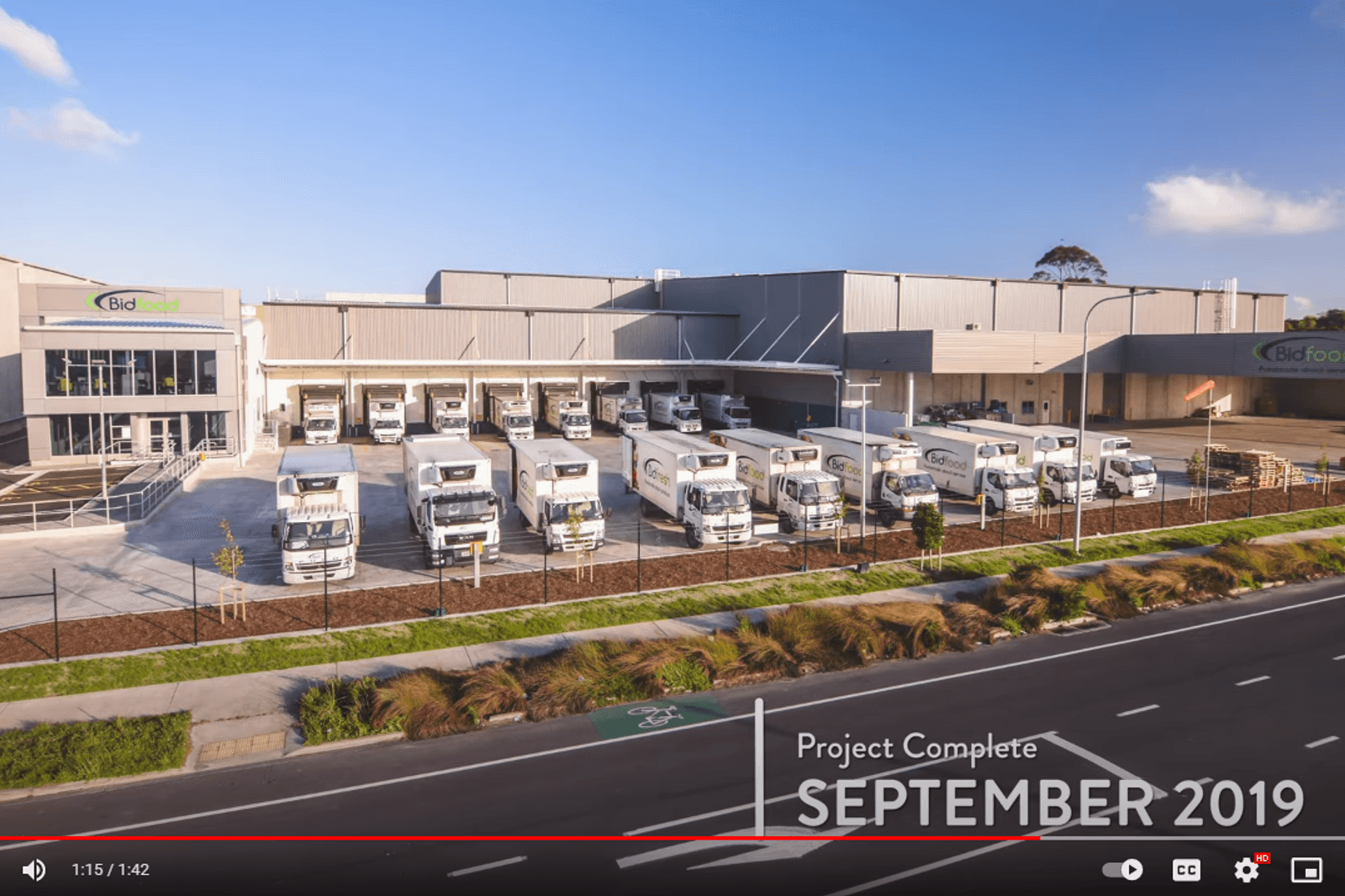 Bidfood cold store construction timelapse