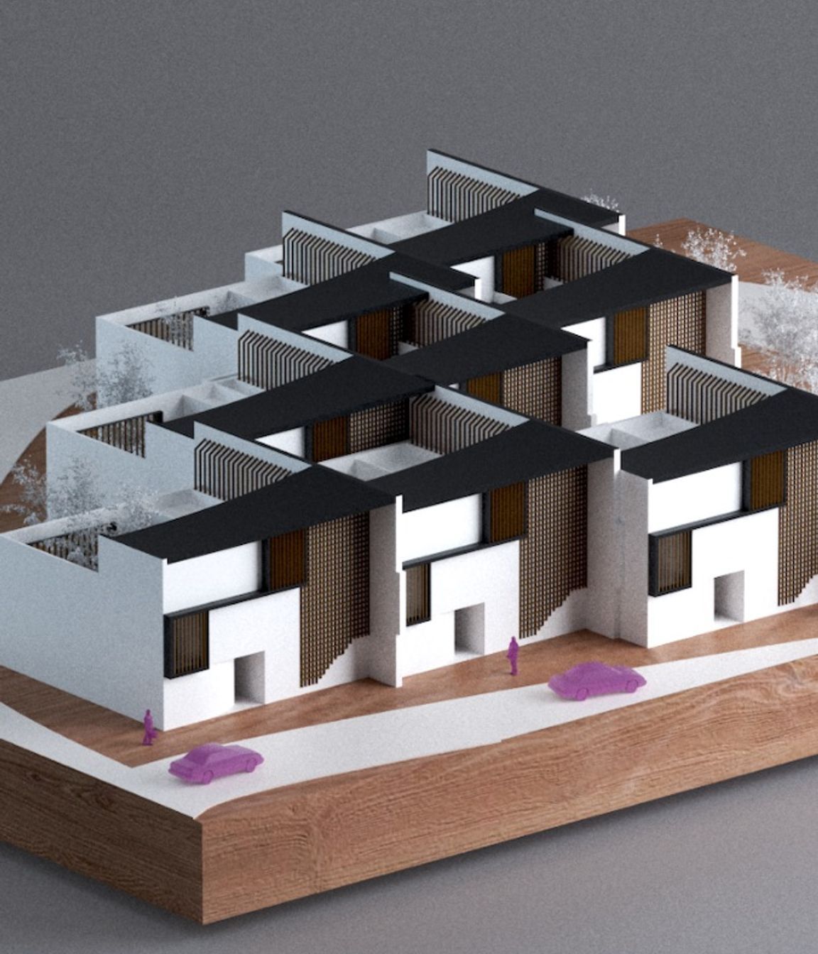 Double apartment tower