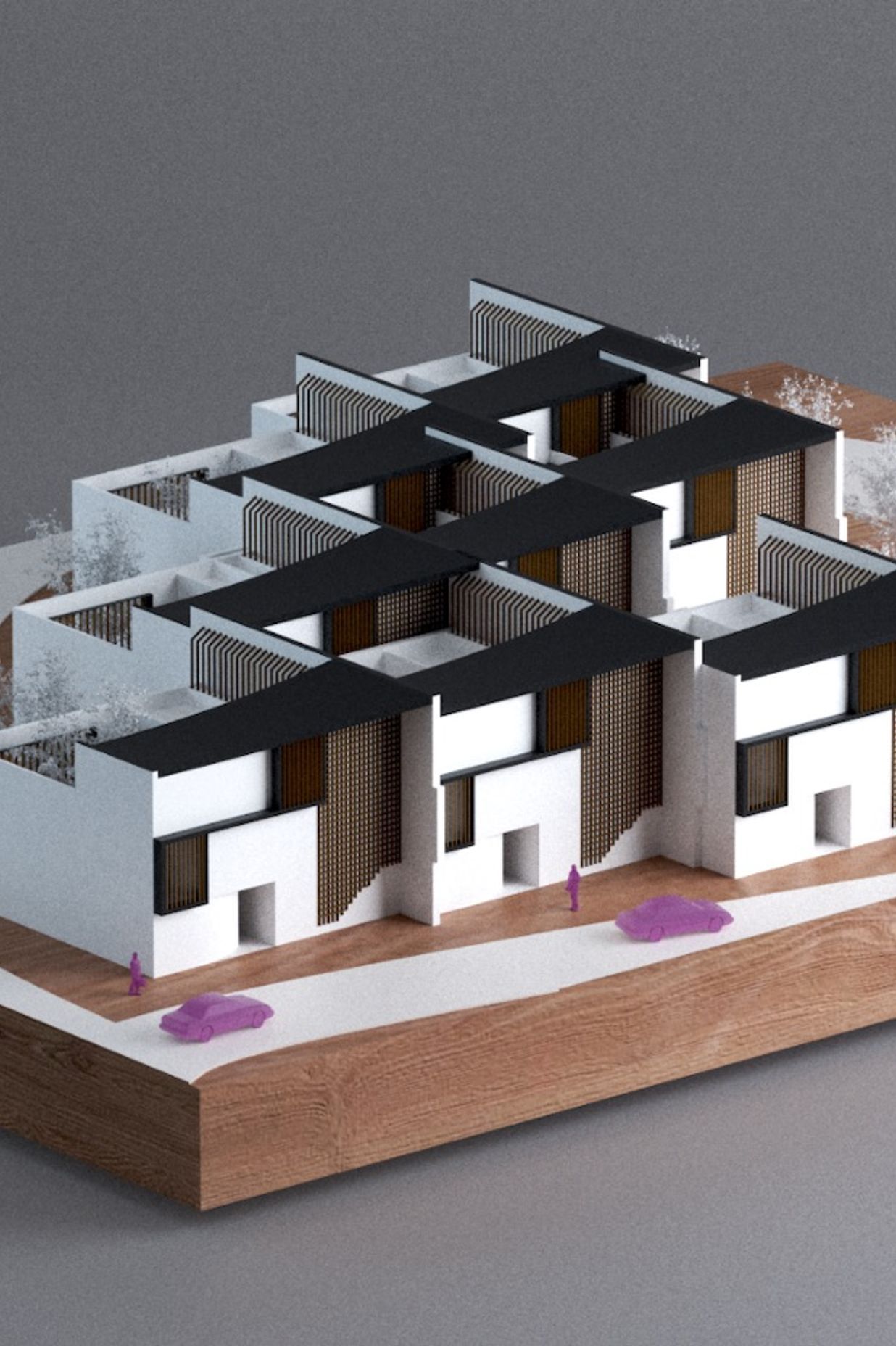 Double apartment tower