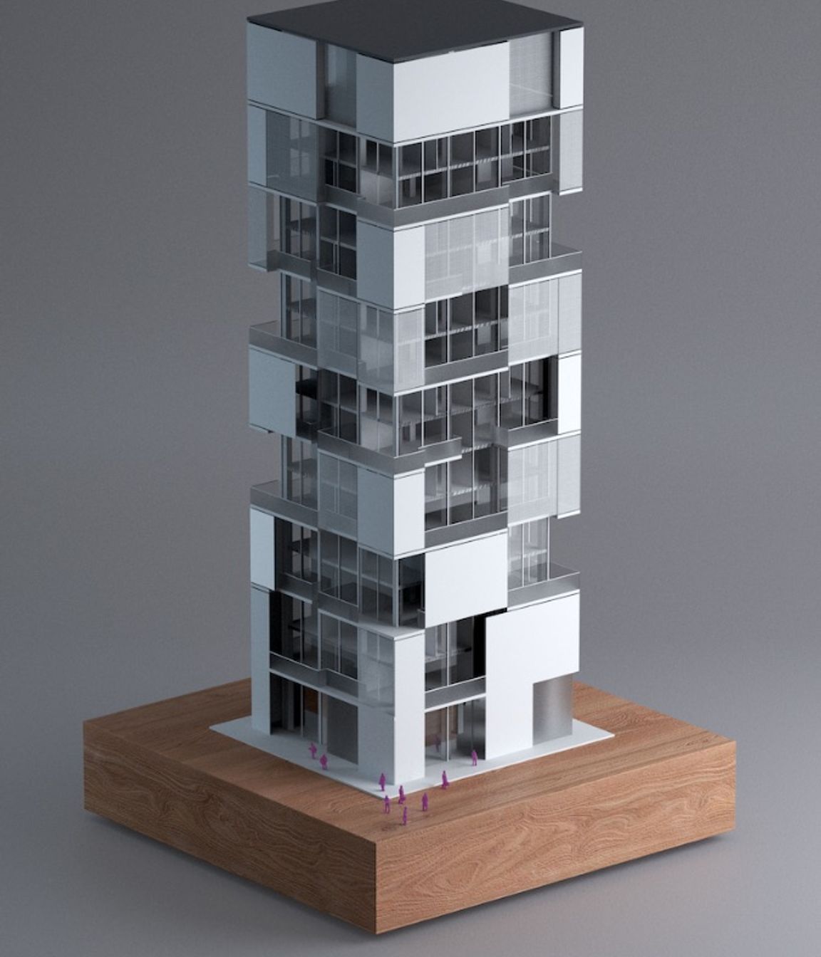 Single apartment tower