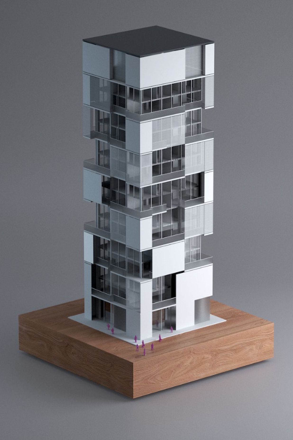 Single apartment tower