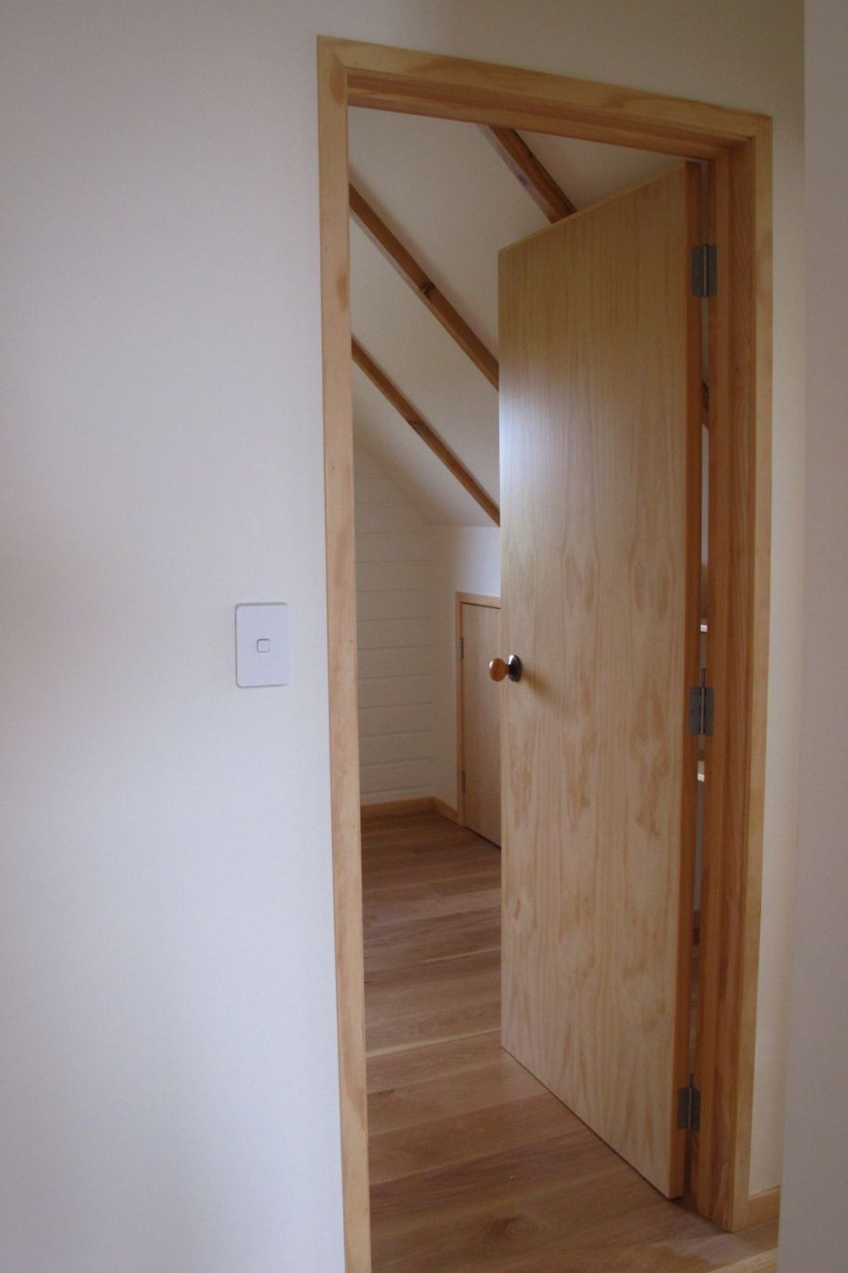 An Attic conversion on the Tutukaka Coast.  Kaiser Construction built a 1 bedroom apartment in the attic space above a garage