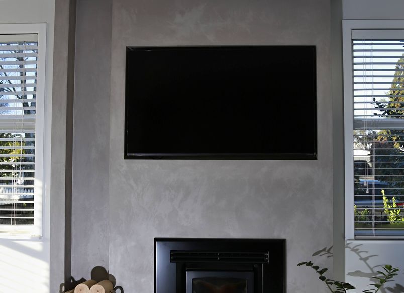 Venetian Plaster Fireplace