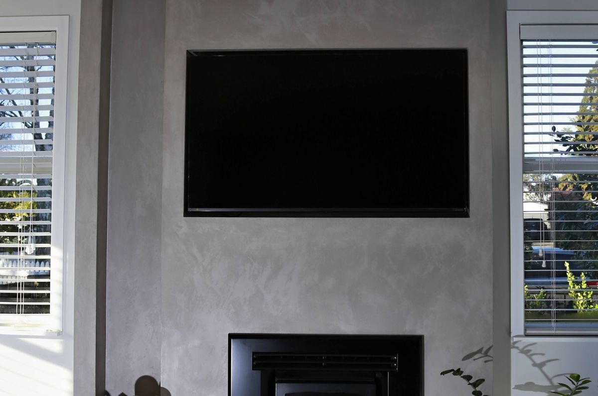 Venetian Plaster Fireplace