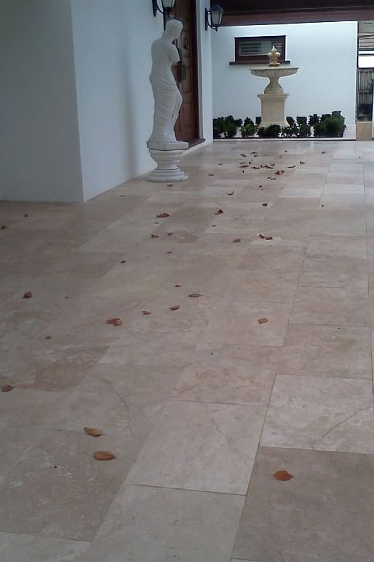 Travertine tiles