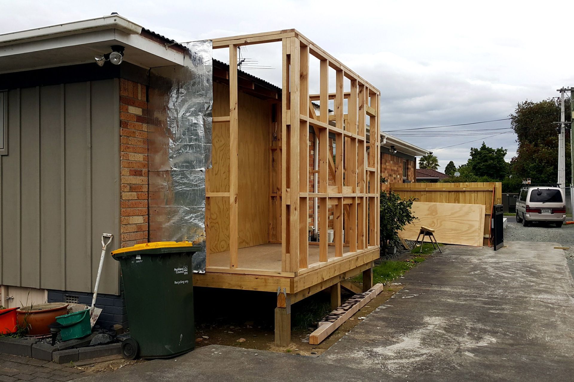Ensuite Extension - Framing up, ready to build this large new ensuite