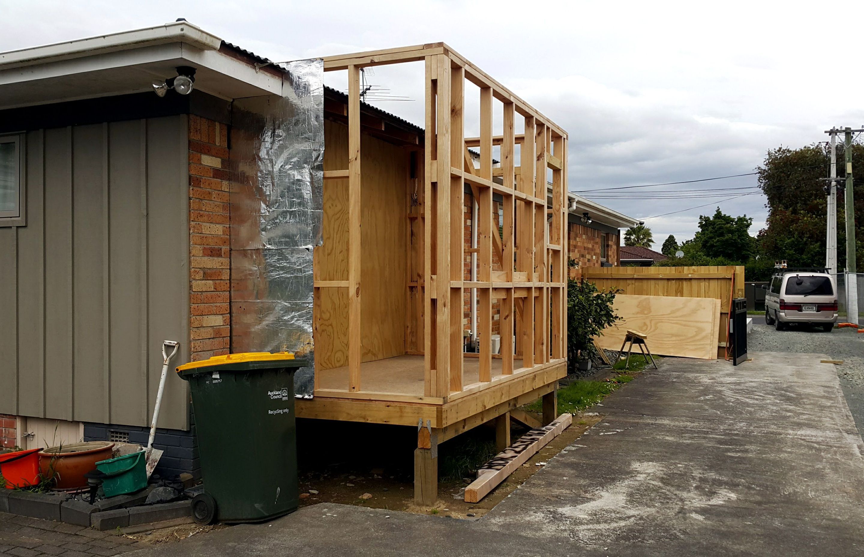 Ensuite Extension - Framing up, ready to build this large new ensuite