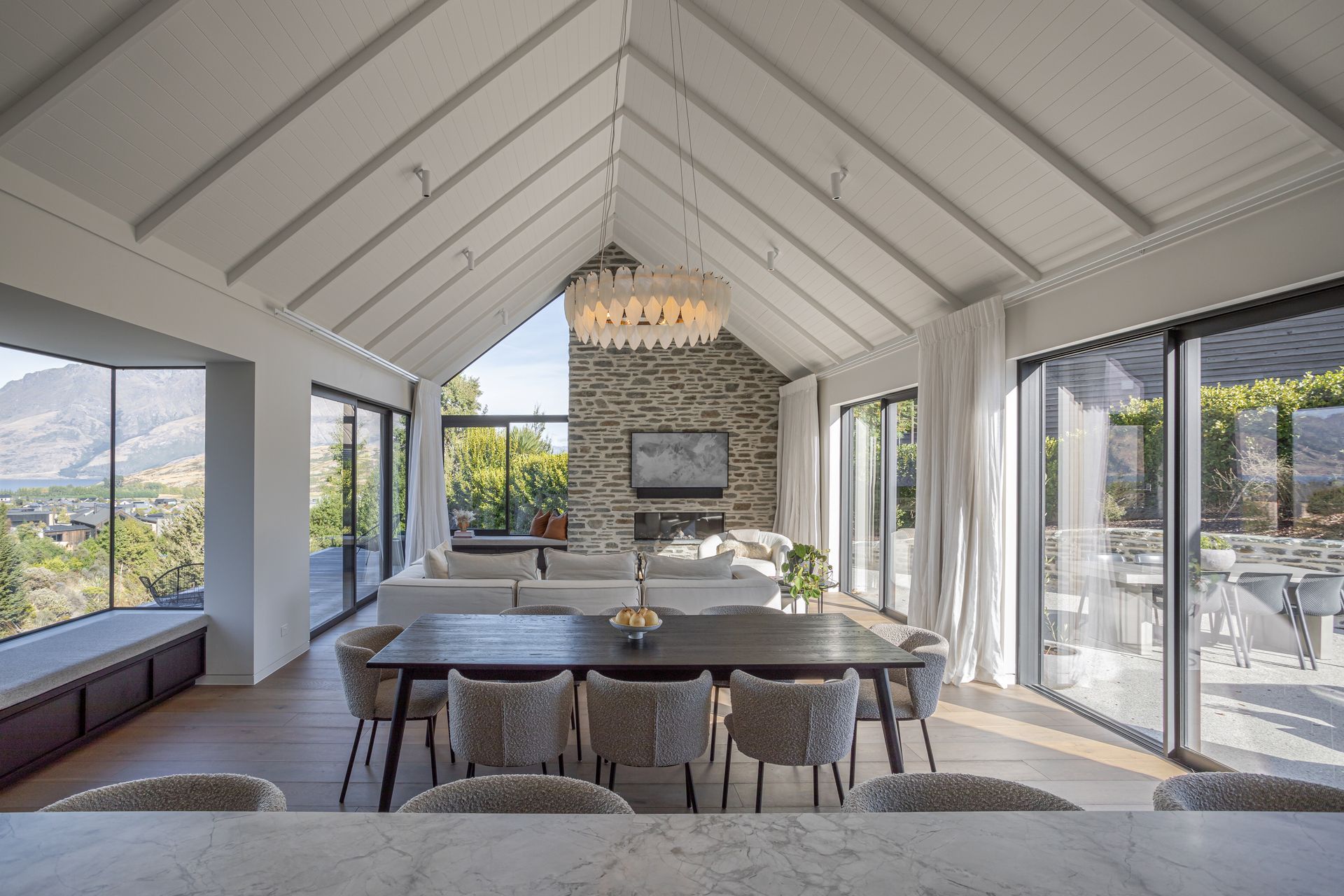 Living spaces are light and breezy