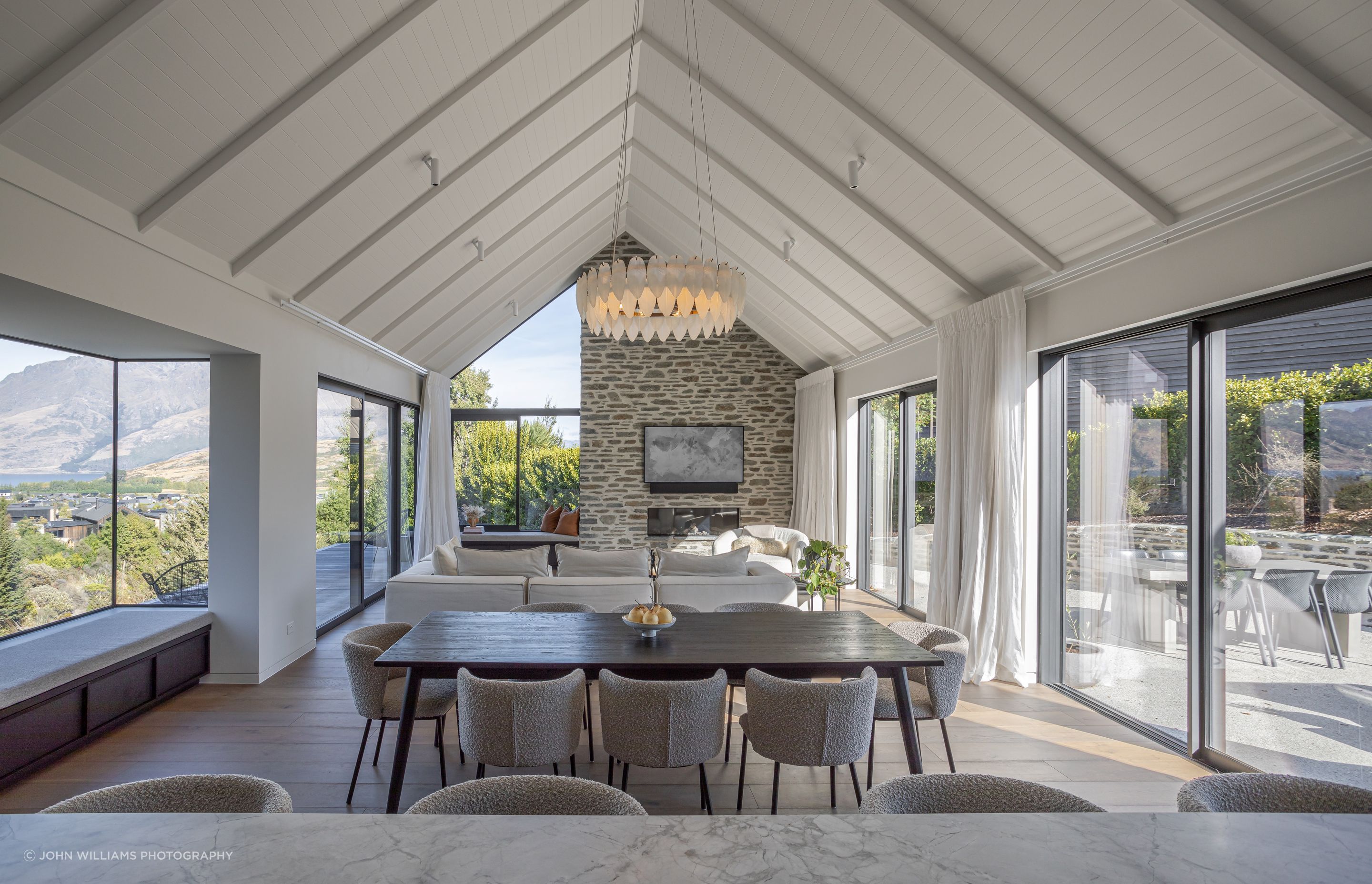 Living spaces are light and breezy
