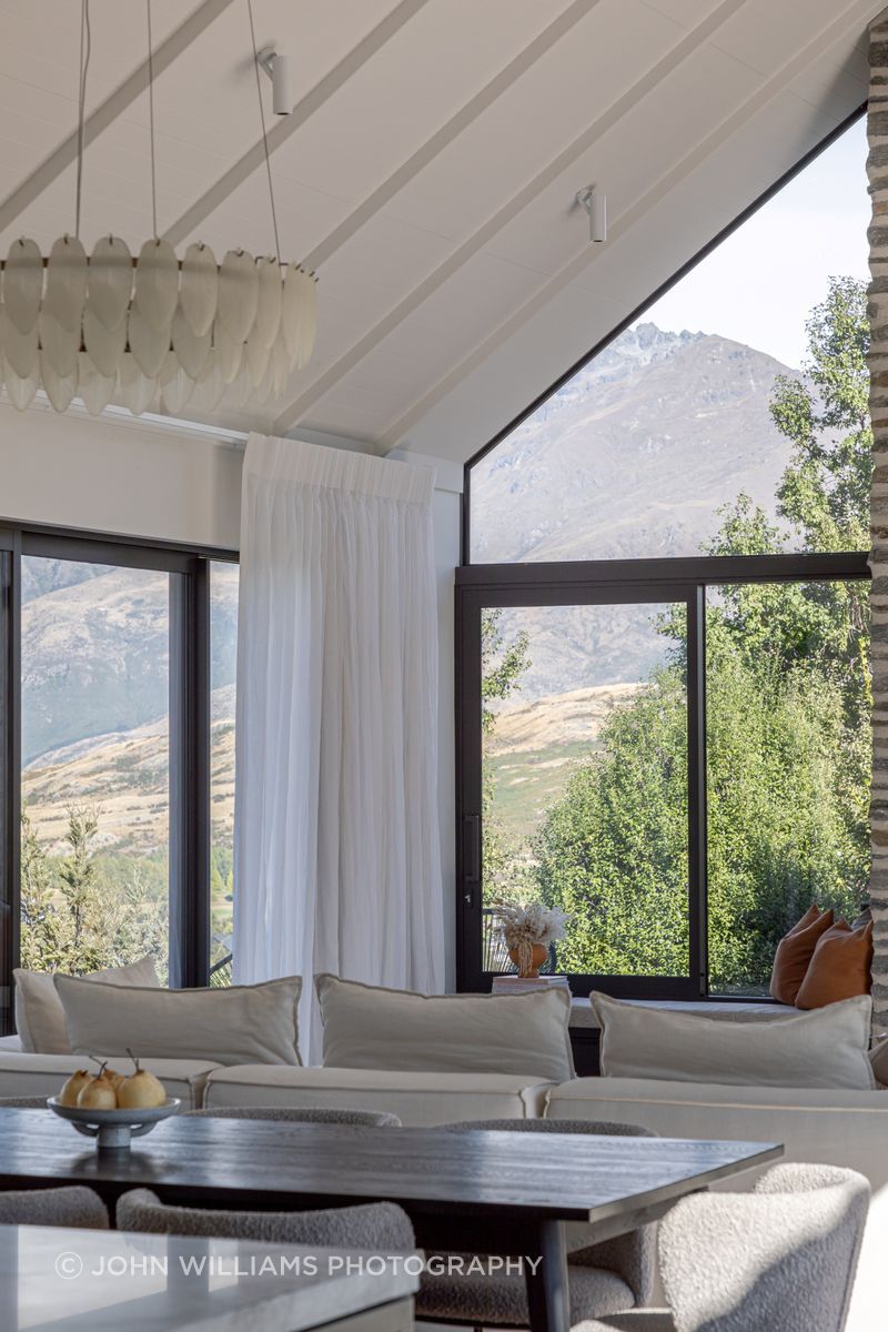 Windows are designed to take in the alpine views