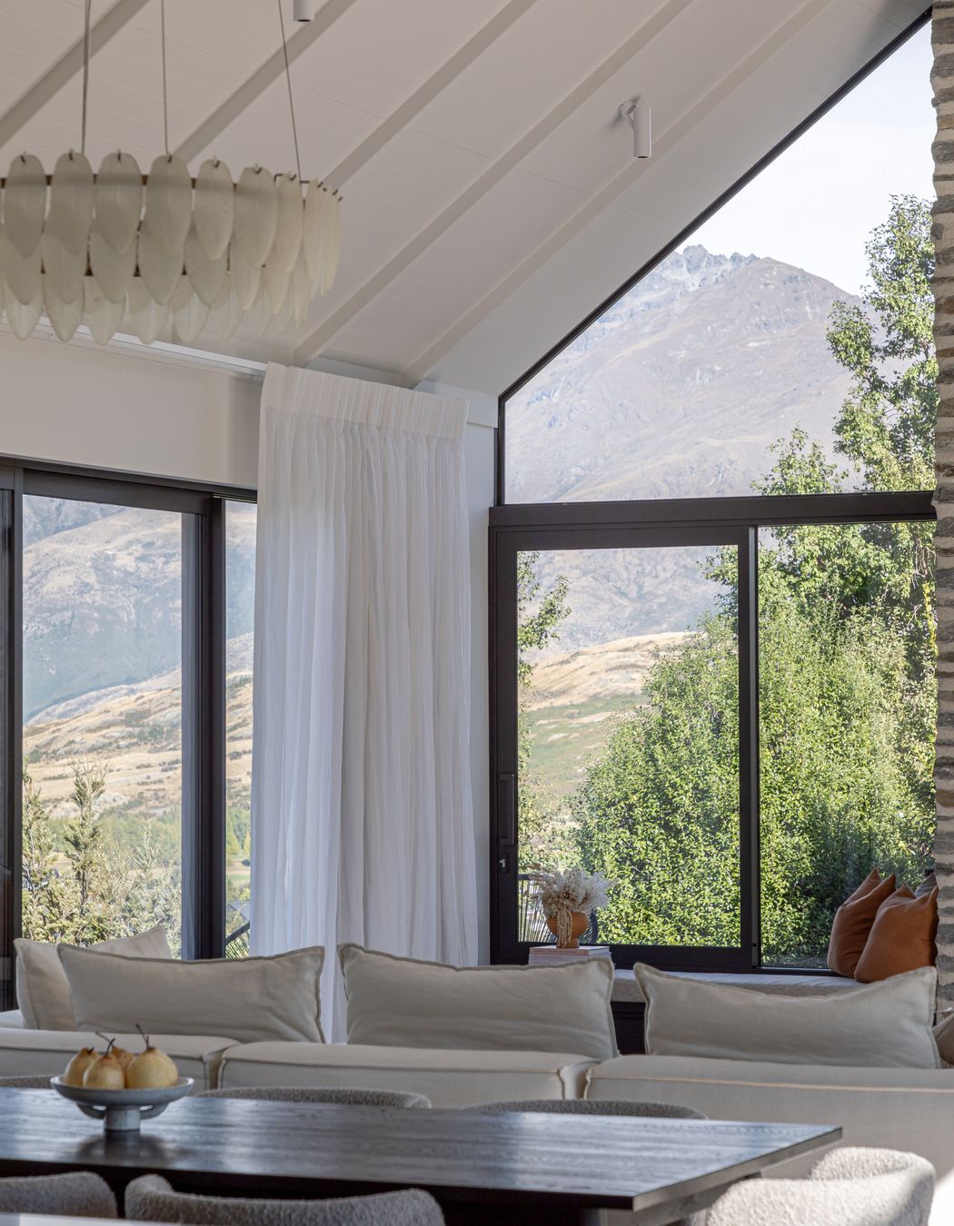 Windows are designed to take in the alpine views