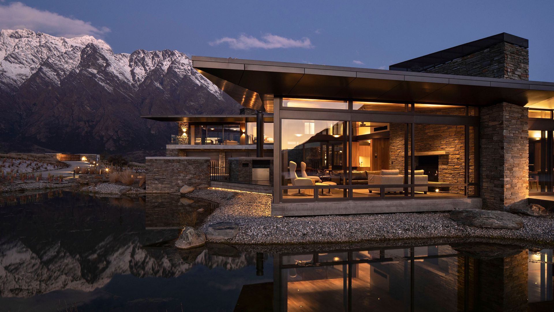Hidden Island Retreat - a powerful composition of architectural form video