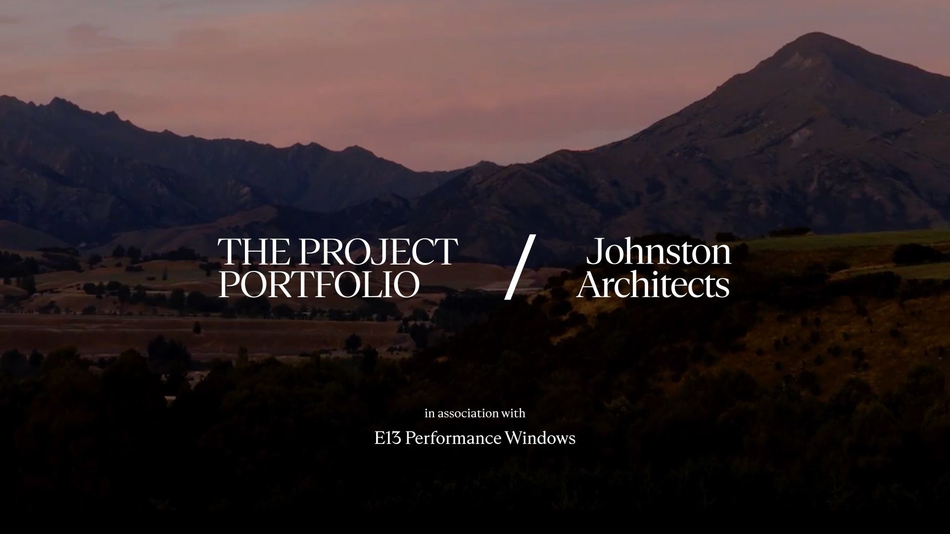 The Project Portfolio | Mountain View Retreat | Johnston Architects video