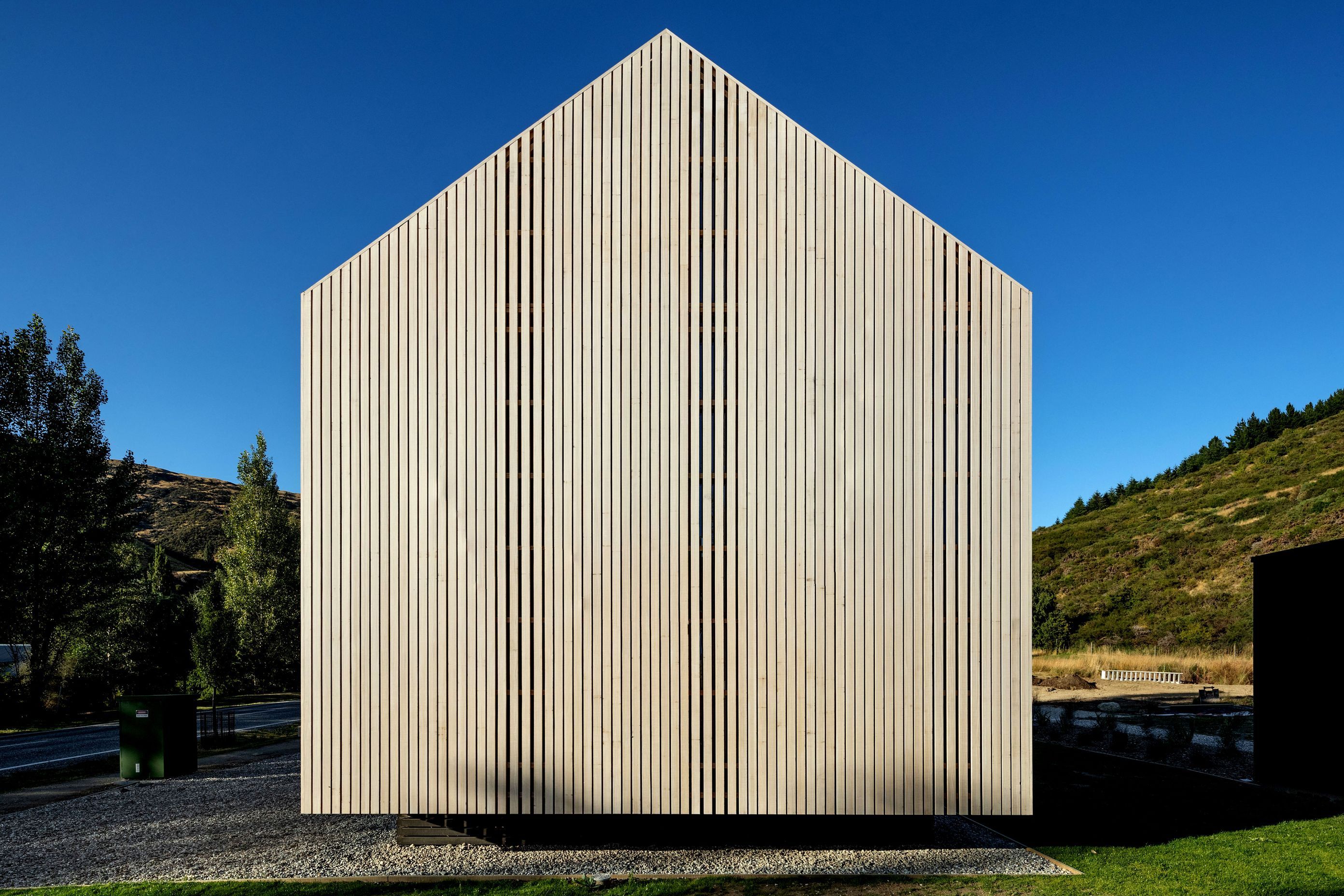 The appearance of the structure has been abstracted by the lack of windows.