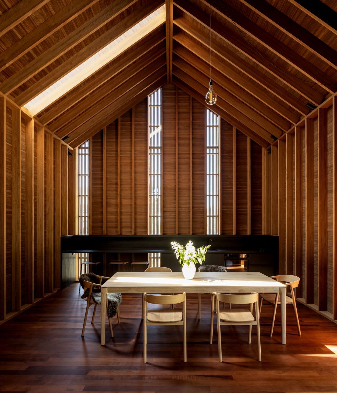 The show home demonstrates how the Abodo range of thermally modified timber products can be integrated into a design.