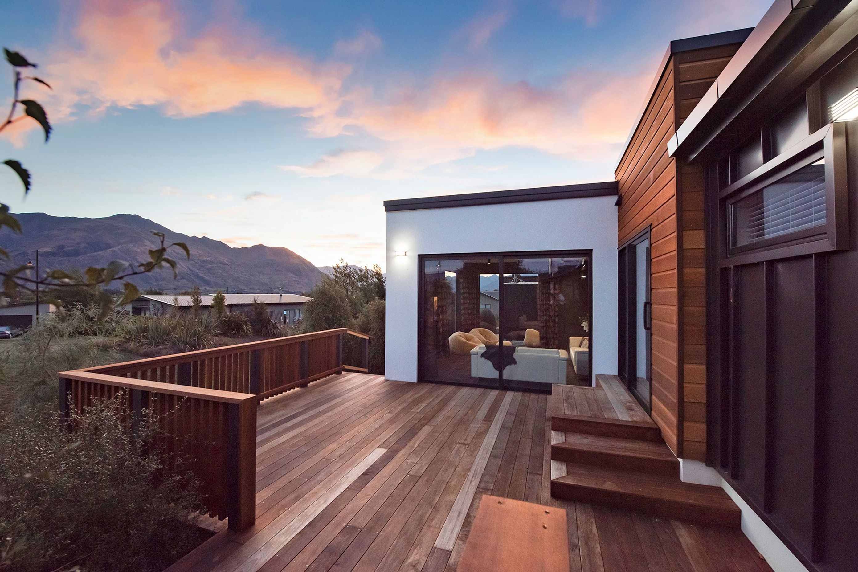 Double glazed low-E aluminium windows keeps things snug in winter while on summer evenings, the west-facing deck is well used.