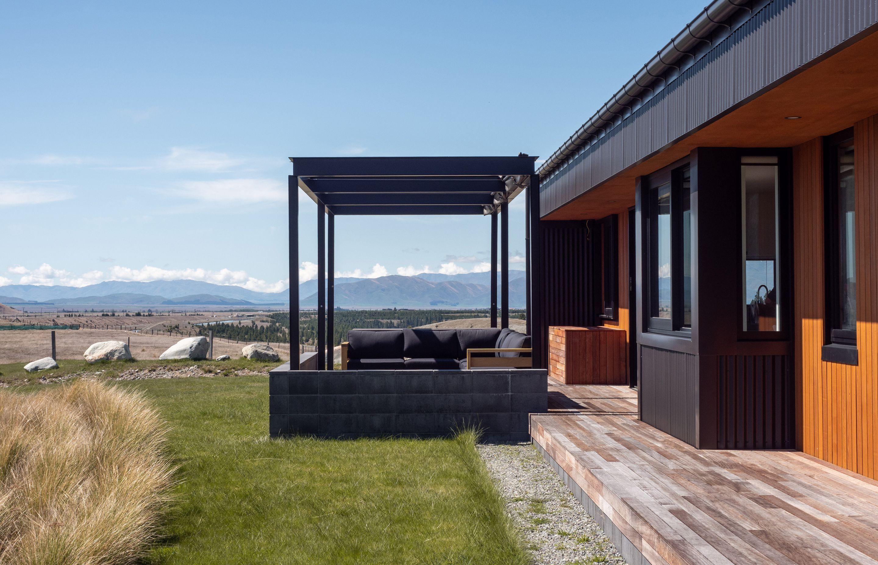There are multiple options for outdoor living spaces. “They can be in and experience the landscape without just having one key area, which in uncertain conditions you couldn't use.”
