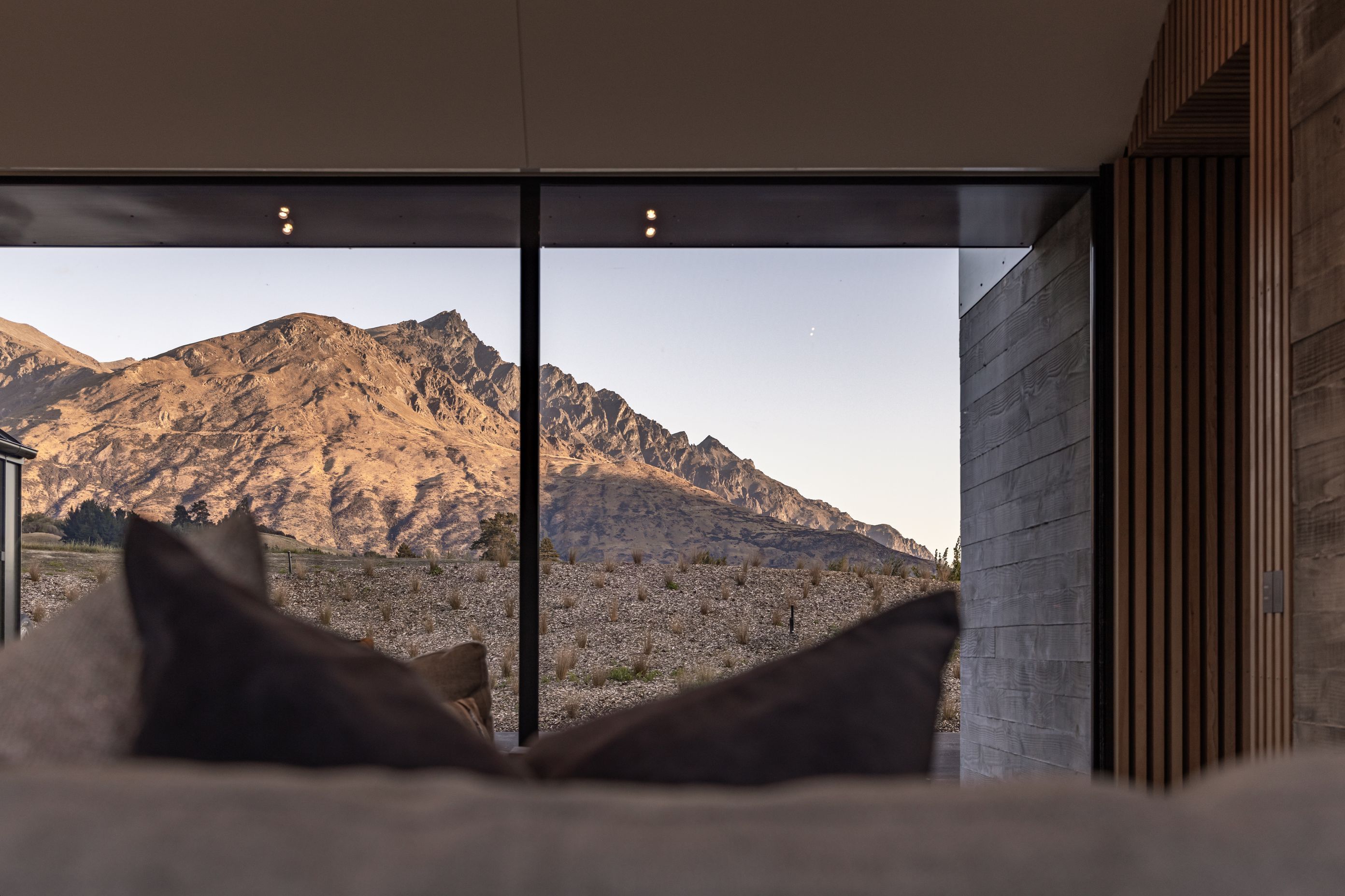 Extensive glazing allows the stunning view to be enjoyed from the interior.