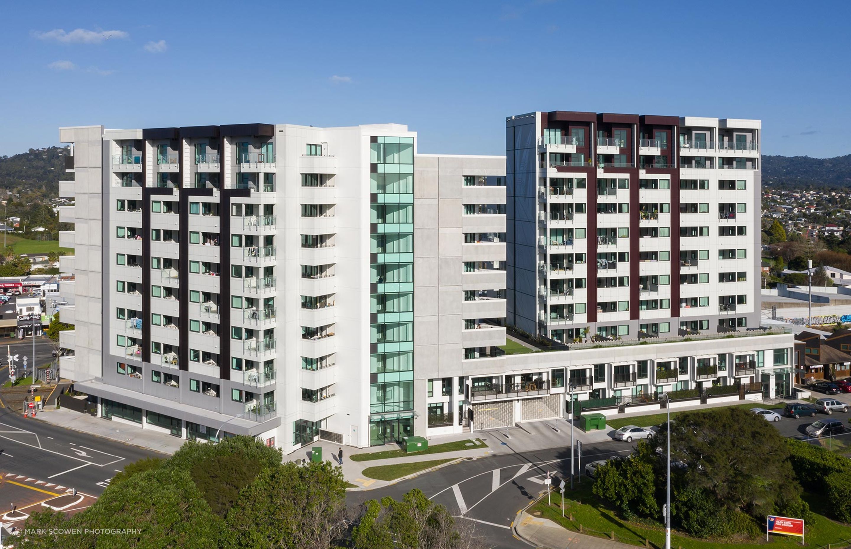 Westlight Apartments, 6 Waikumete Rd, Glen Eden. Product: Equitone Techtiva 00.