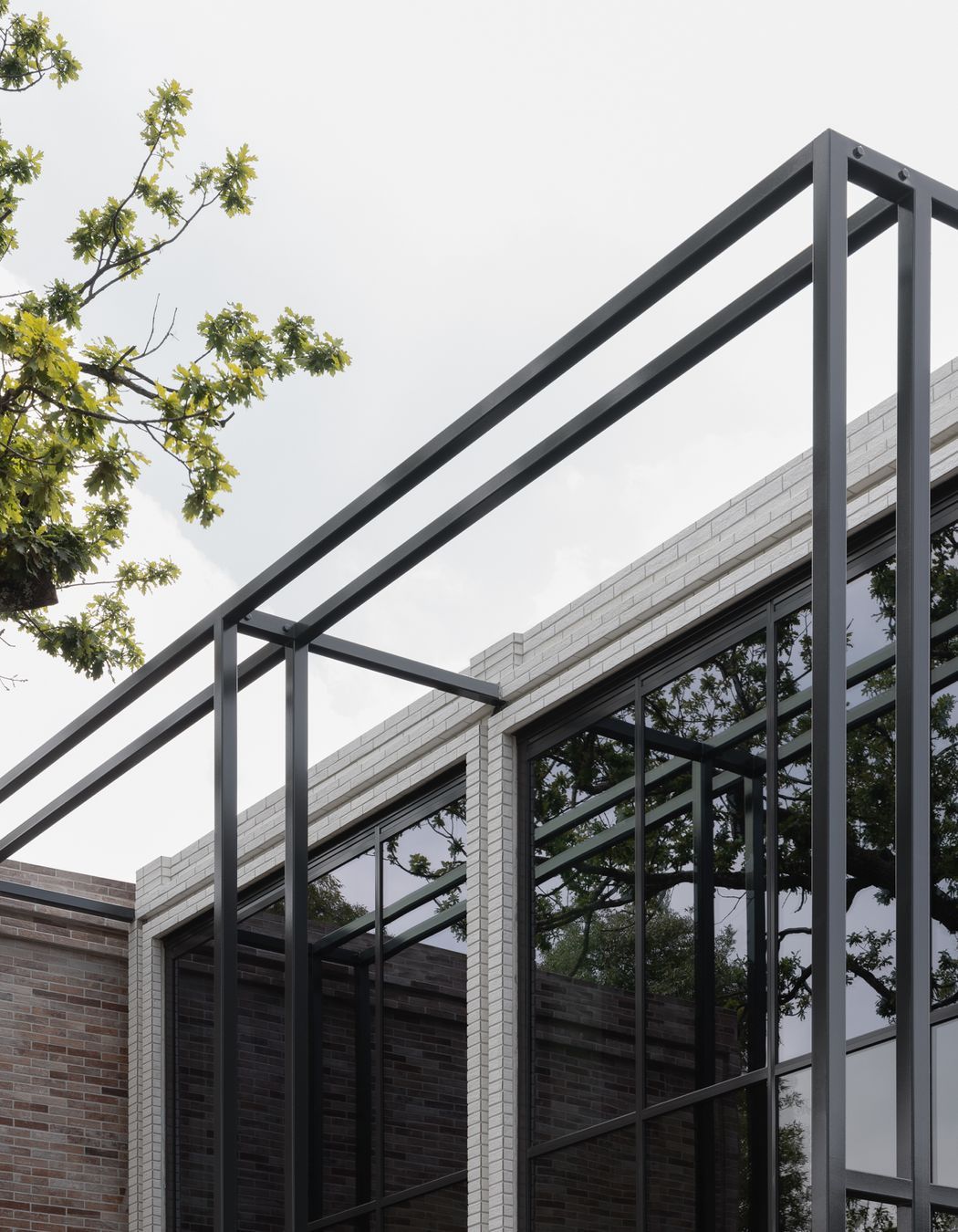 The residential side is set further back from the street to the commercial space