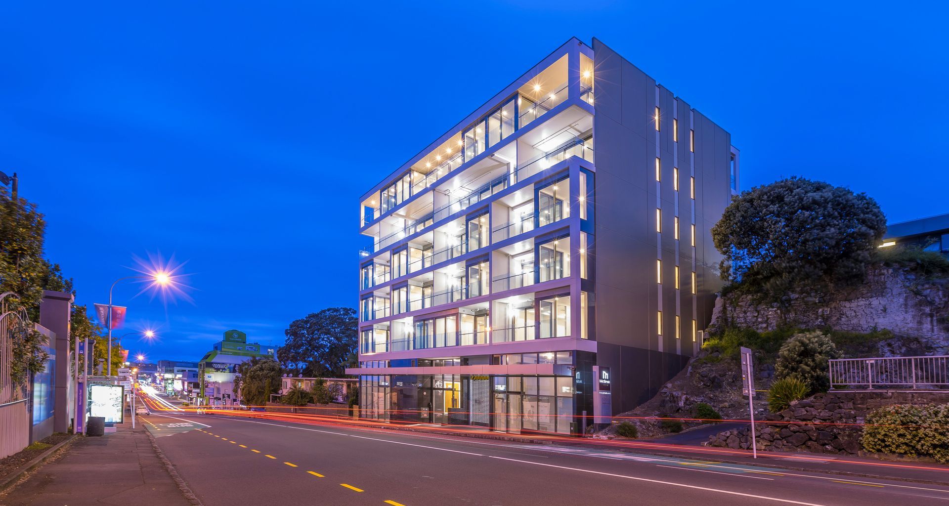 The James Apartments banner