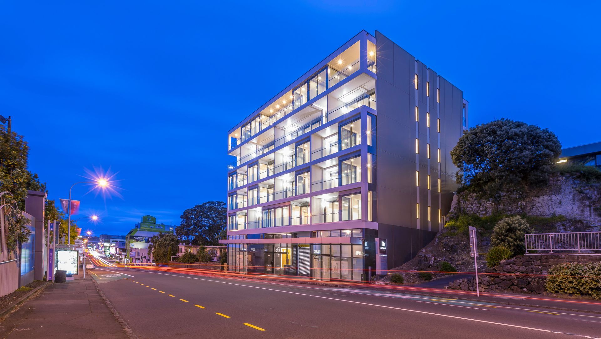 The James Apartments banner