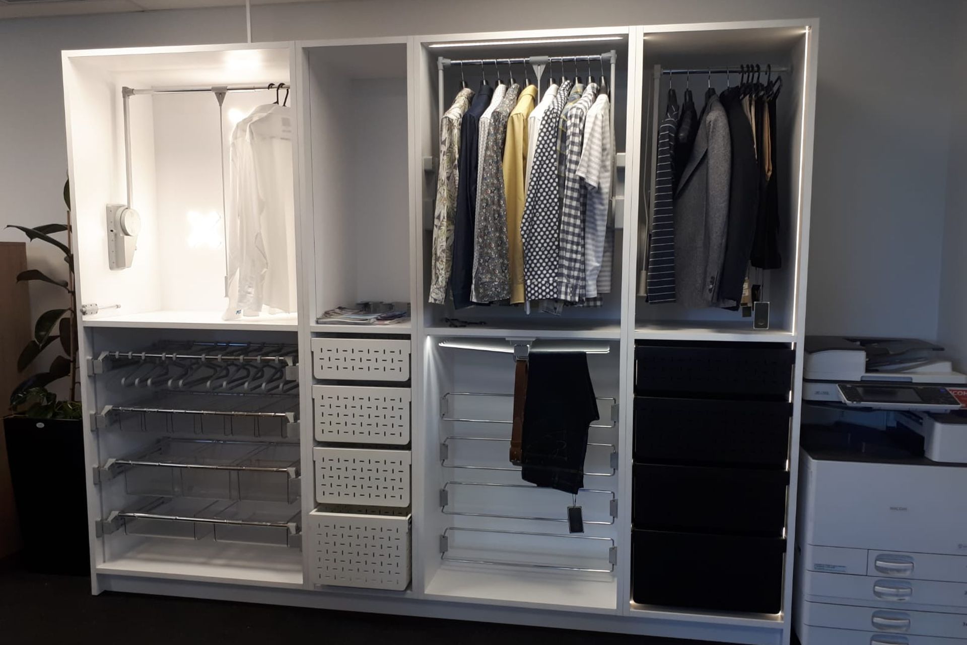 Fit Showroom Christchurch - Ambos Wardrobe Systems and Tanova Ventilated Drawers