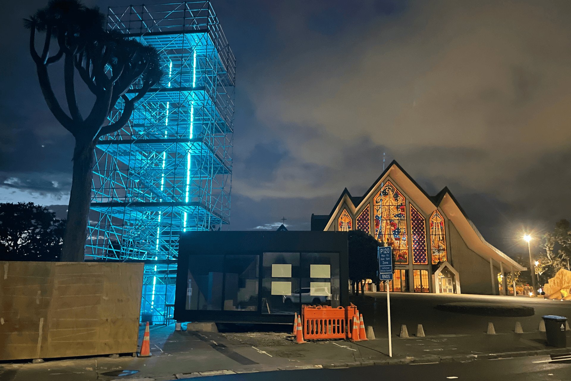 Neon LED Feature lighting- Holly Apartments Viewing Platform