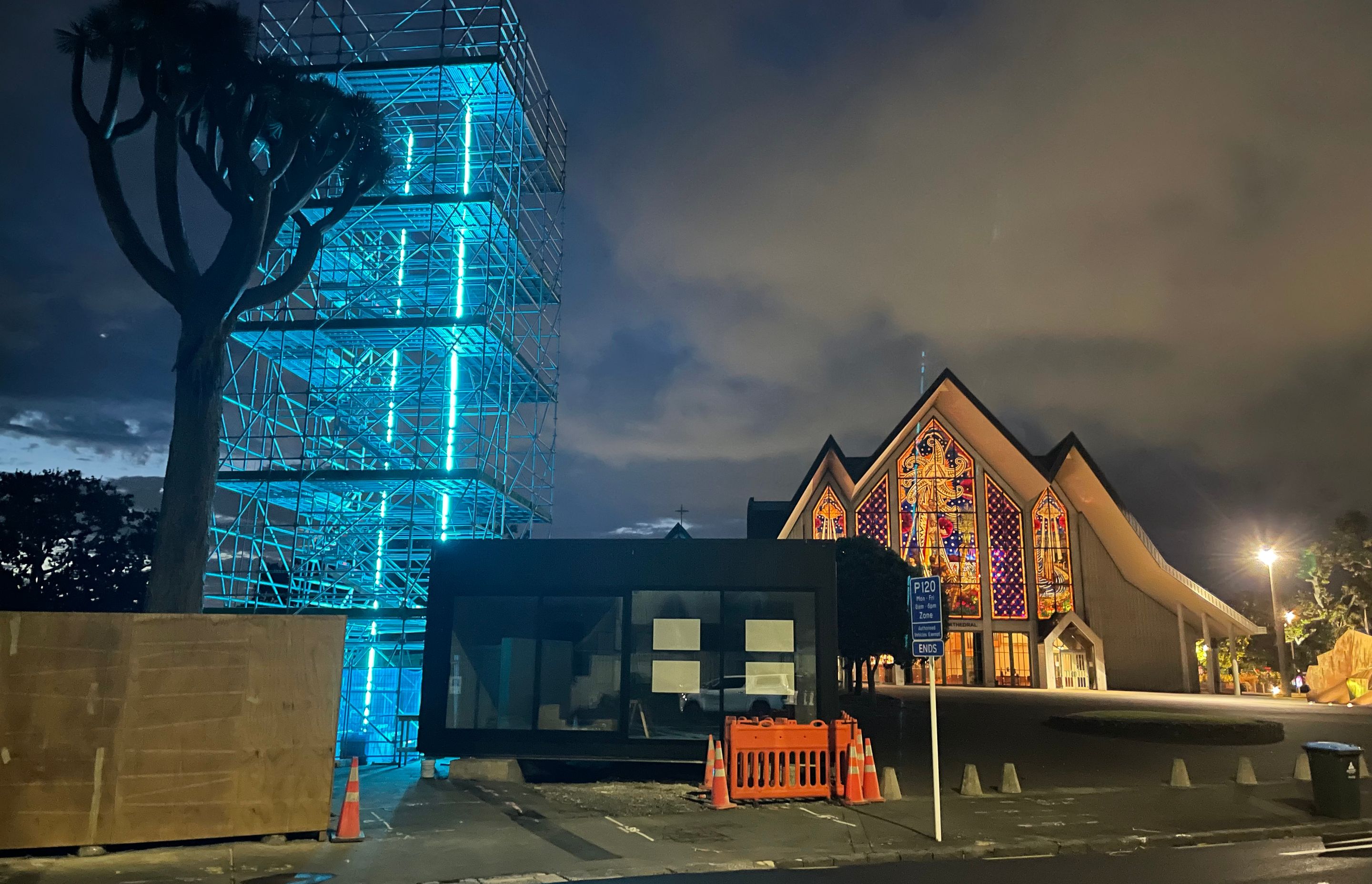 Neon LED Feature lighting- Holly Apartments Viewing Platform