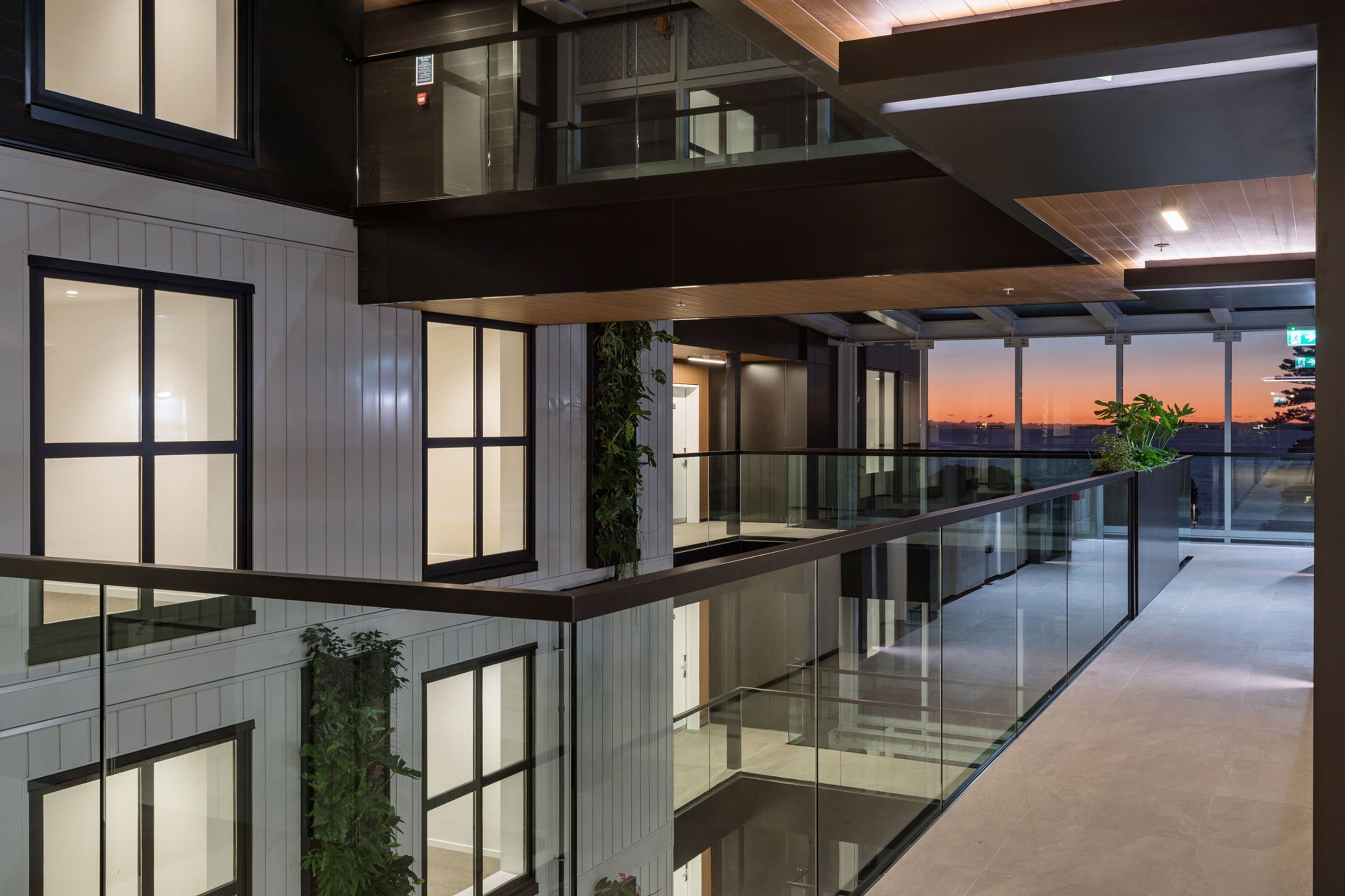 Victor Apartments, Browns Bay. Innoclad and Innoceil (spotted gum).