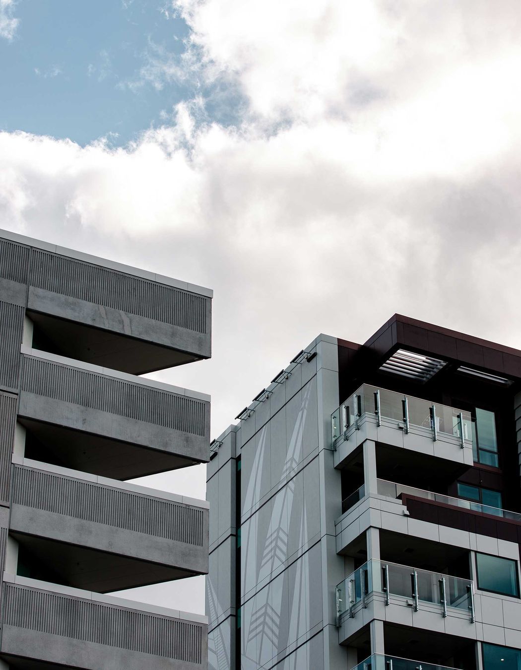 Westlight Apartments, 6 Waikumete Rd, Glen Eden. Product: Equitone Techtiva 00 - engraved.