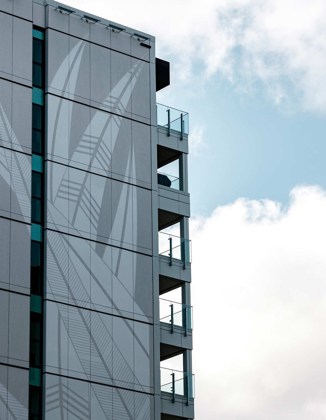 Westlight Apartments, 6 Waikumete Rd, Glen Eden. Product: Equitone Techtiva 00 - engraved.