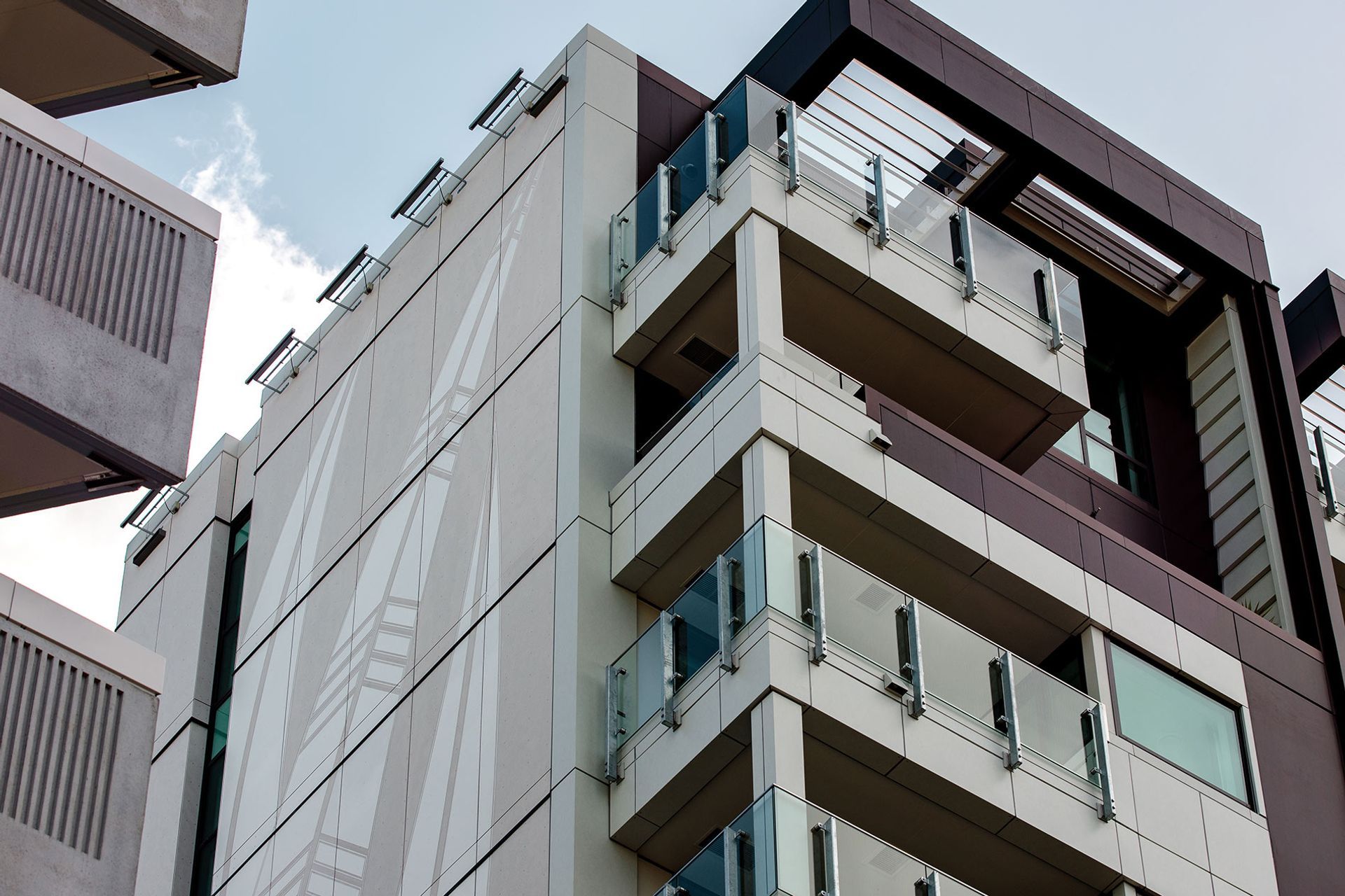 Westlight Apartments, 6 Waikumete Rd, Glen Eden. Product: Equitone Techtiva 00 - engraved.