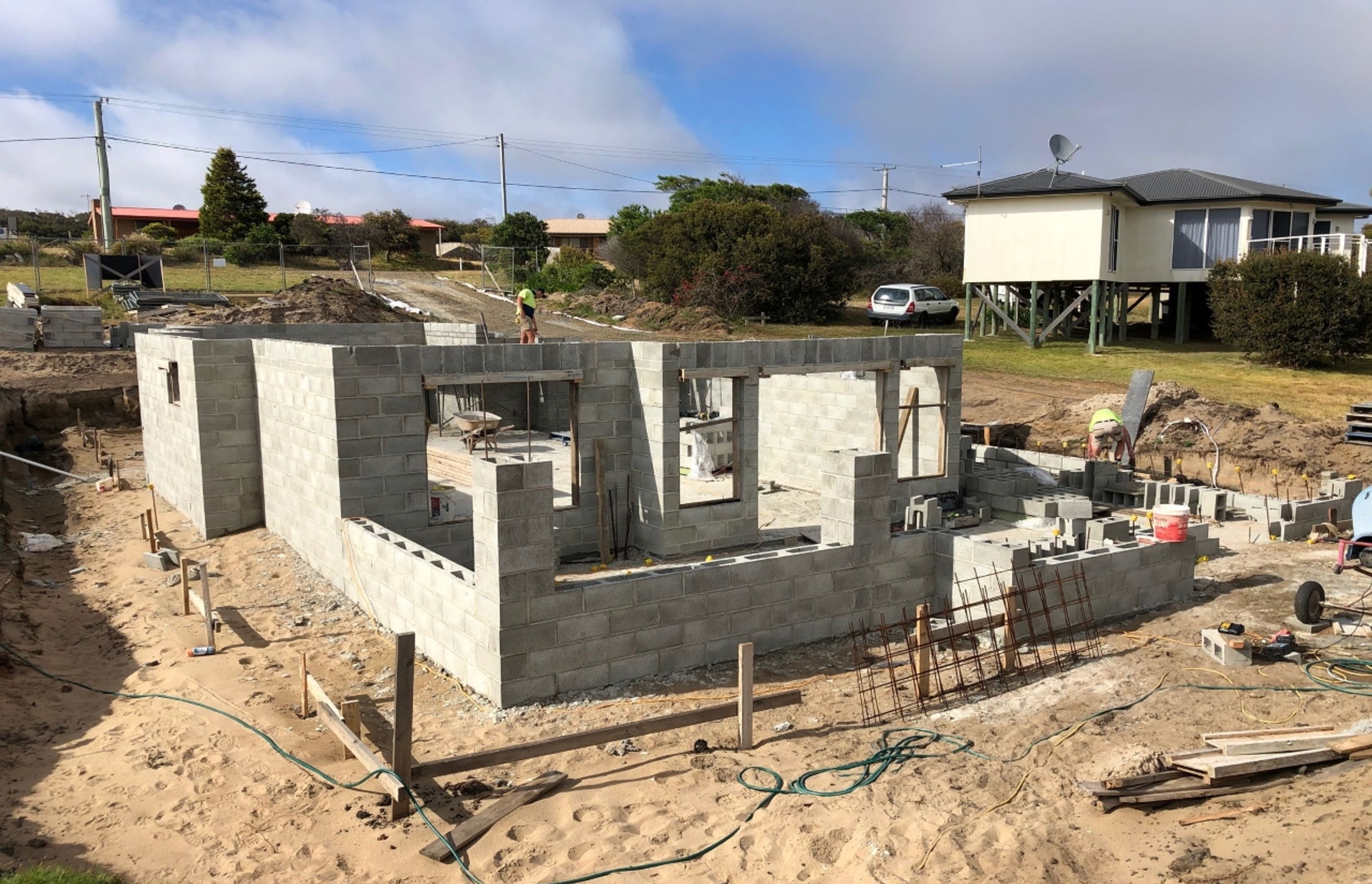 Blockwork Construction. Photography: Hawksley Developments