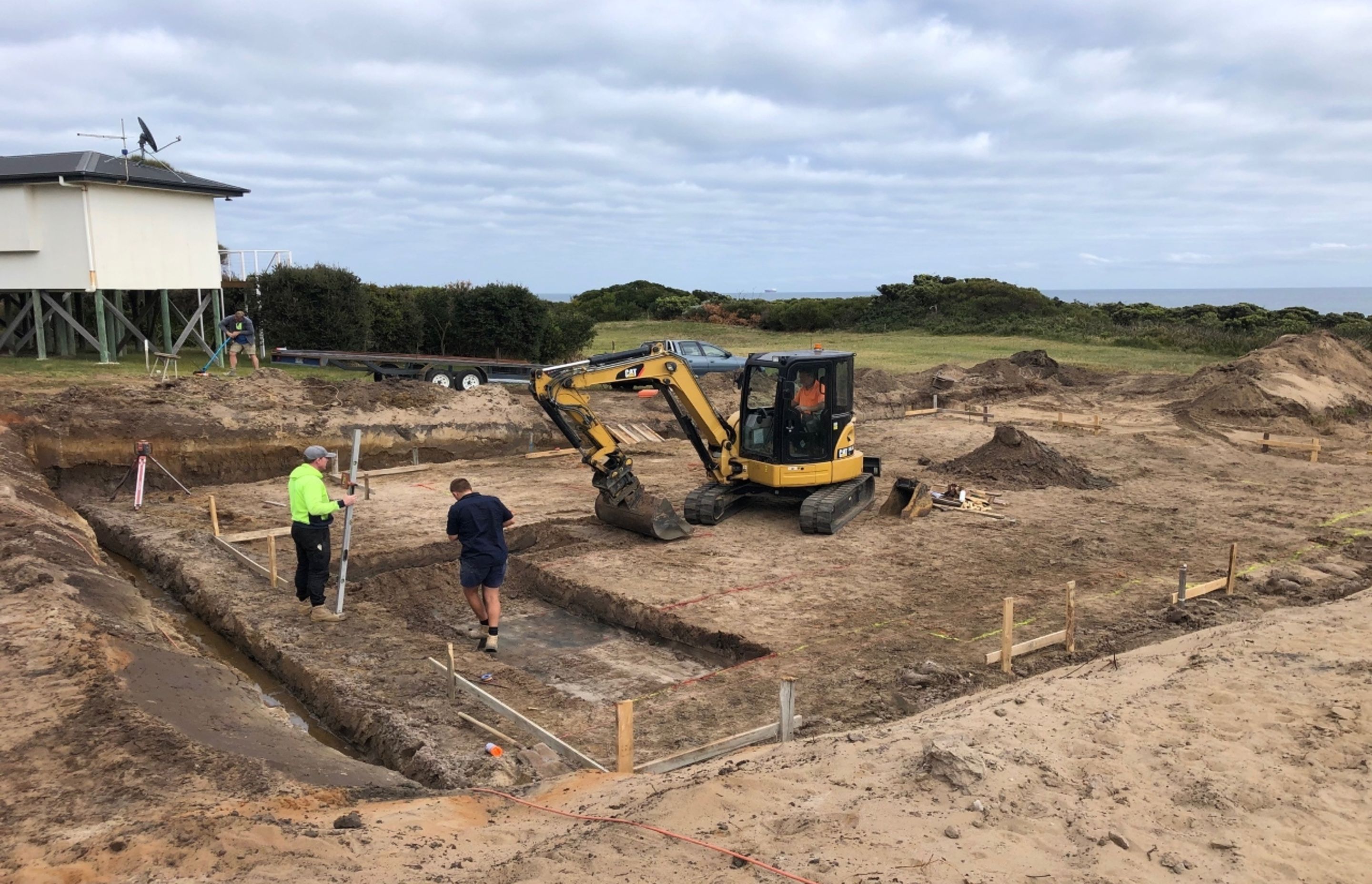 Footing Excavation. Photography: Hawksley Developments