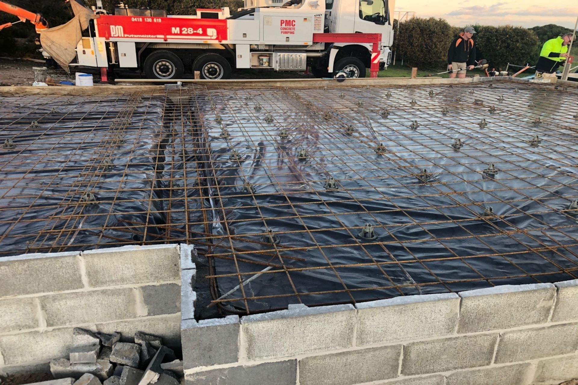 Garage Slab Preparation. Photography: Hawksley Developments