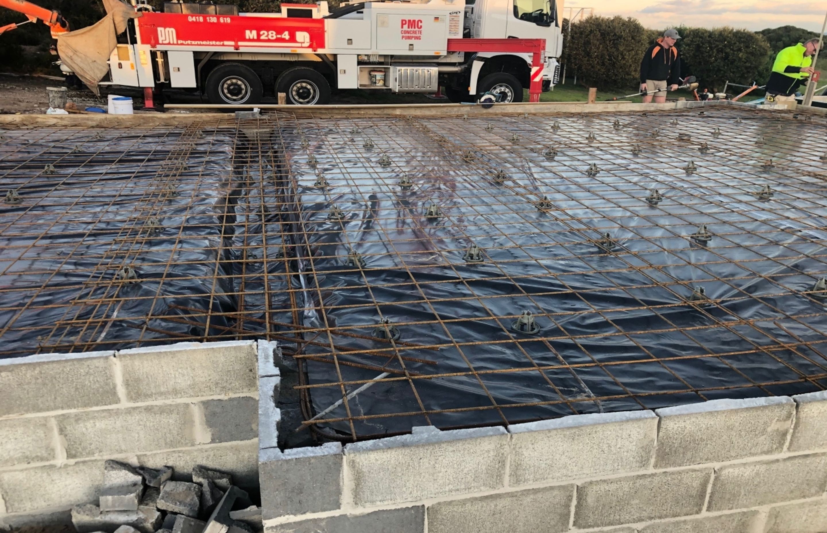 Garage Slab Preparation. Photography: Hawksley Developments