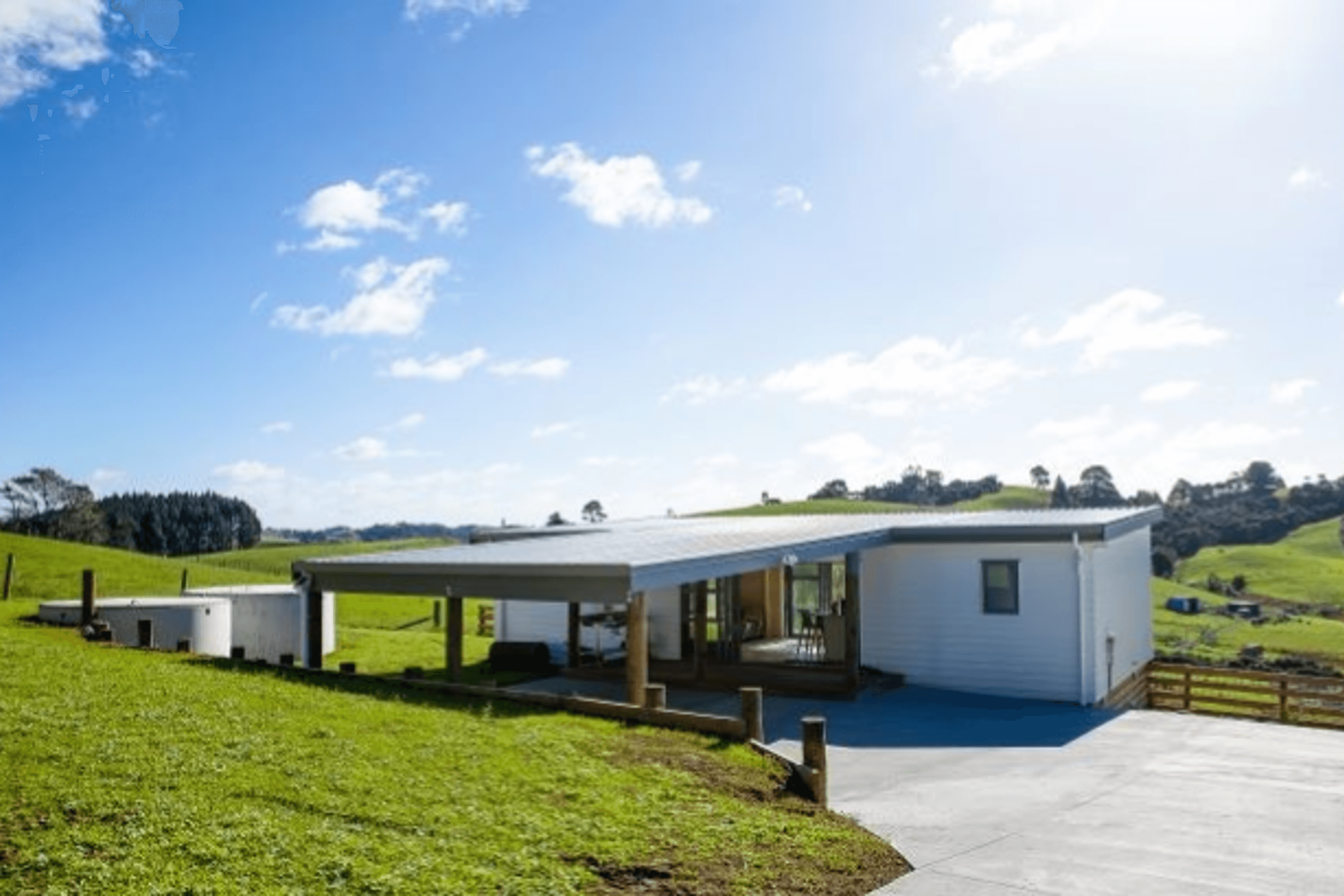 Concreted driveway and covered parking too