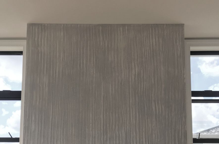 Fireplace, Bamboo finish - Venetian plaster