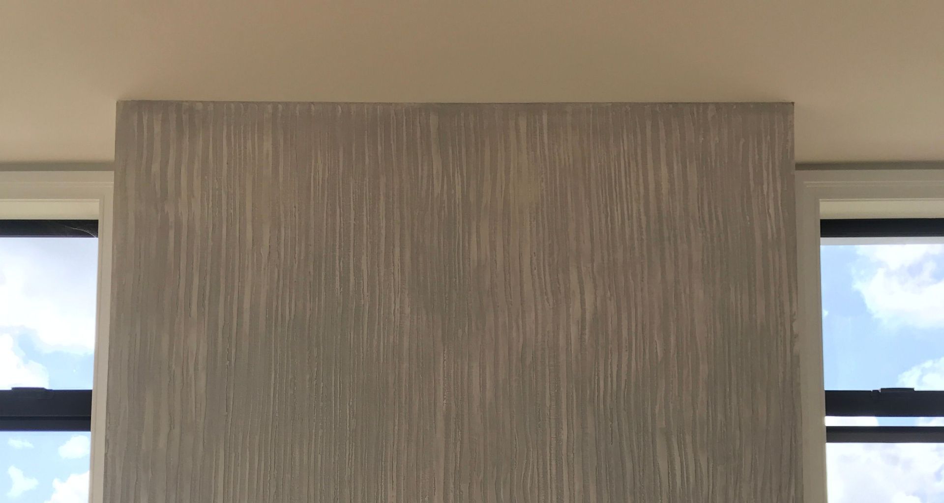 Fireplace, Bamboo finish - Venetian plaster banner