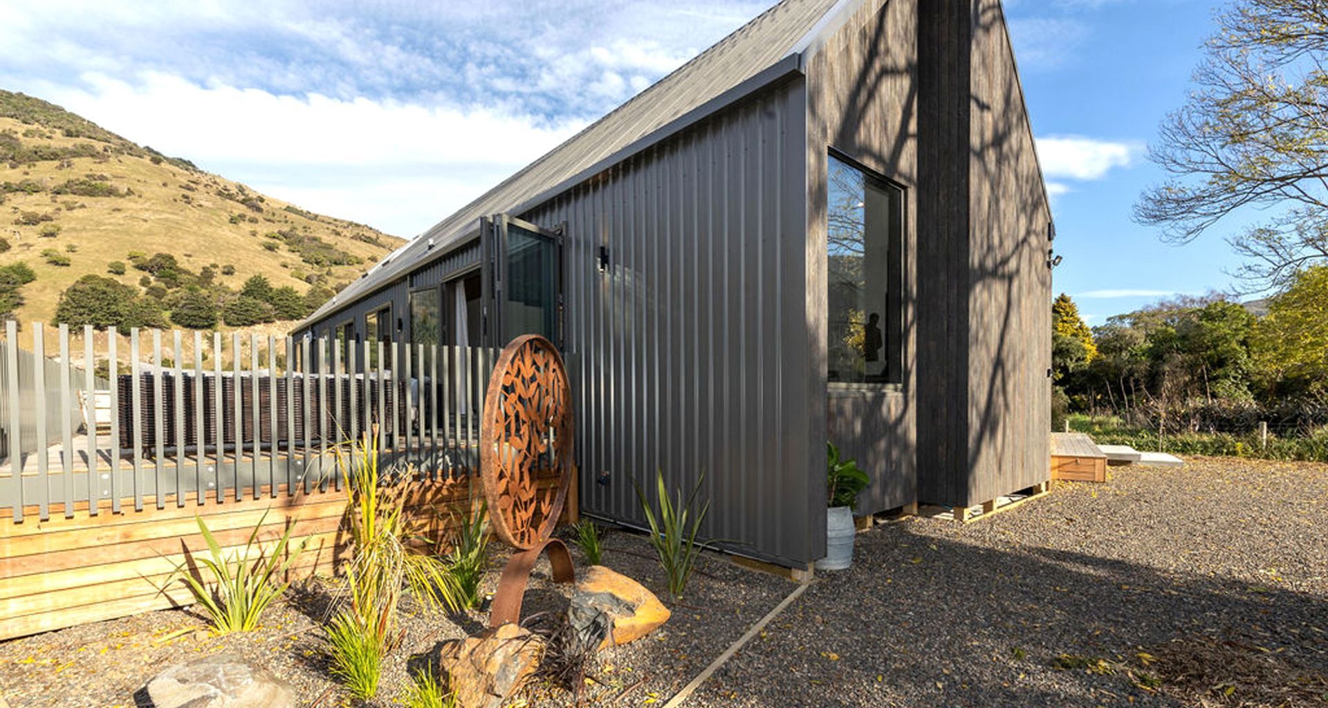 Reclaimed Smokey Grey Hardwood Cladding and Tallowwood Decking