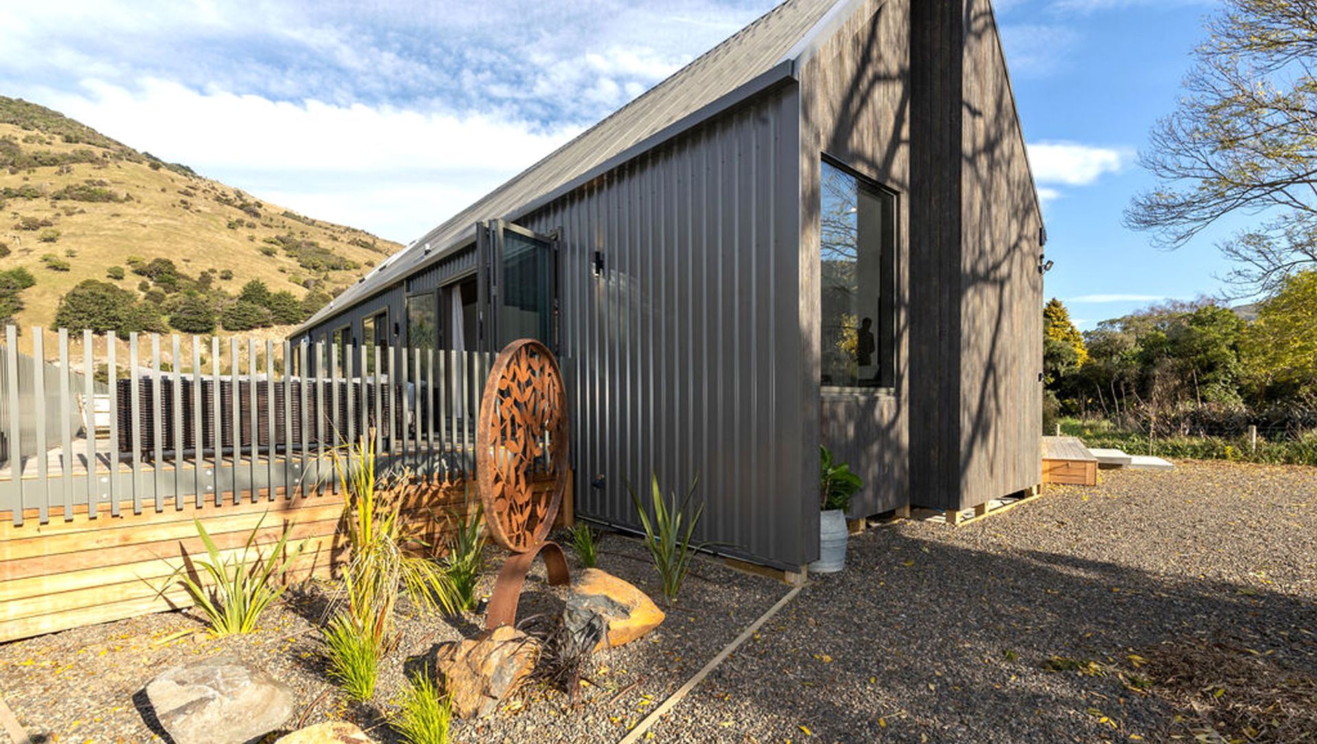 Reclaimed Smokey Grey Hardwood Cladding and Tallowwood Decking
