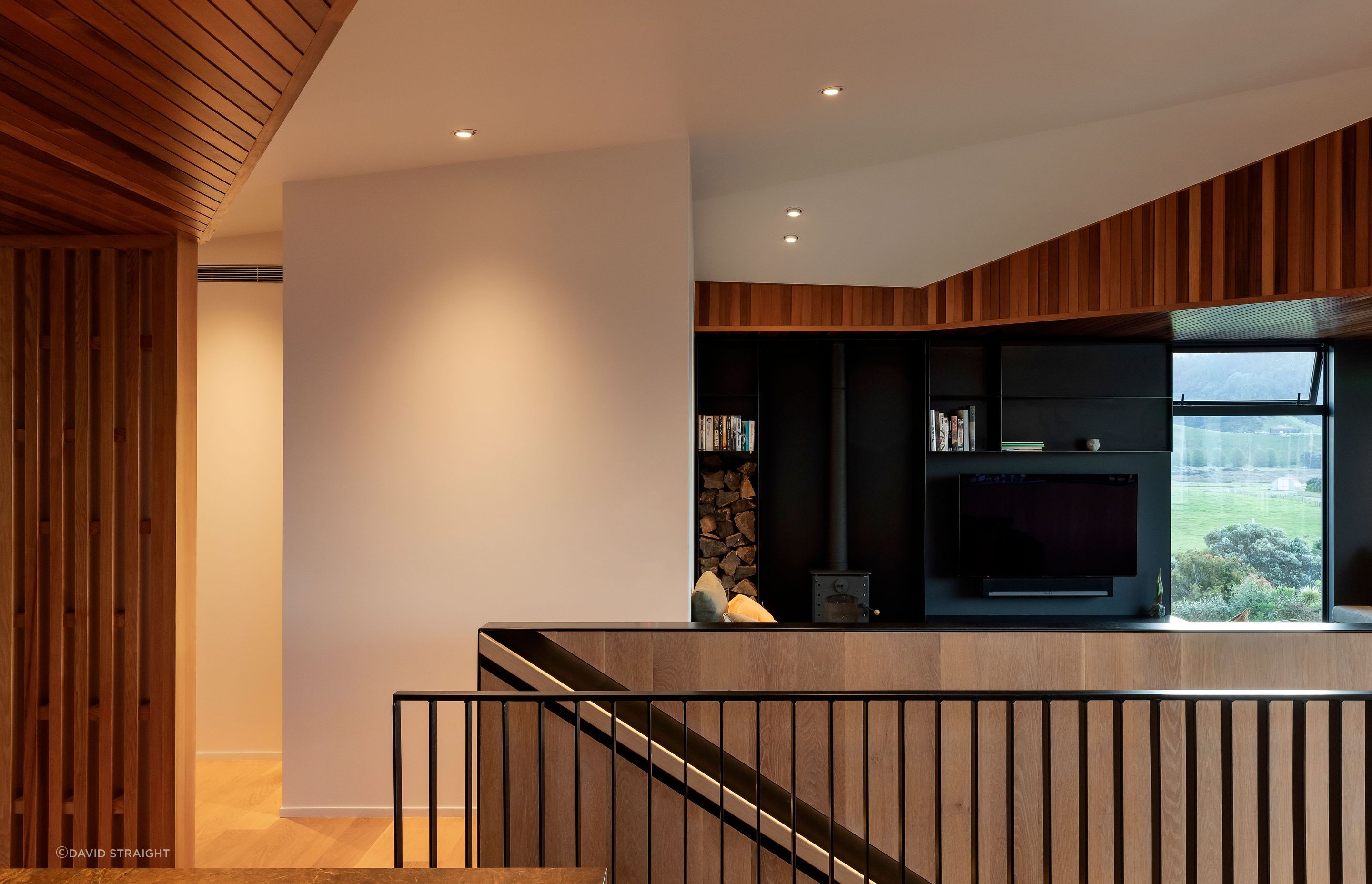 The fireplace in the lounge is a favourite spot to congregate.