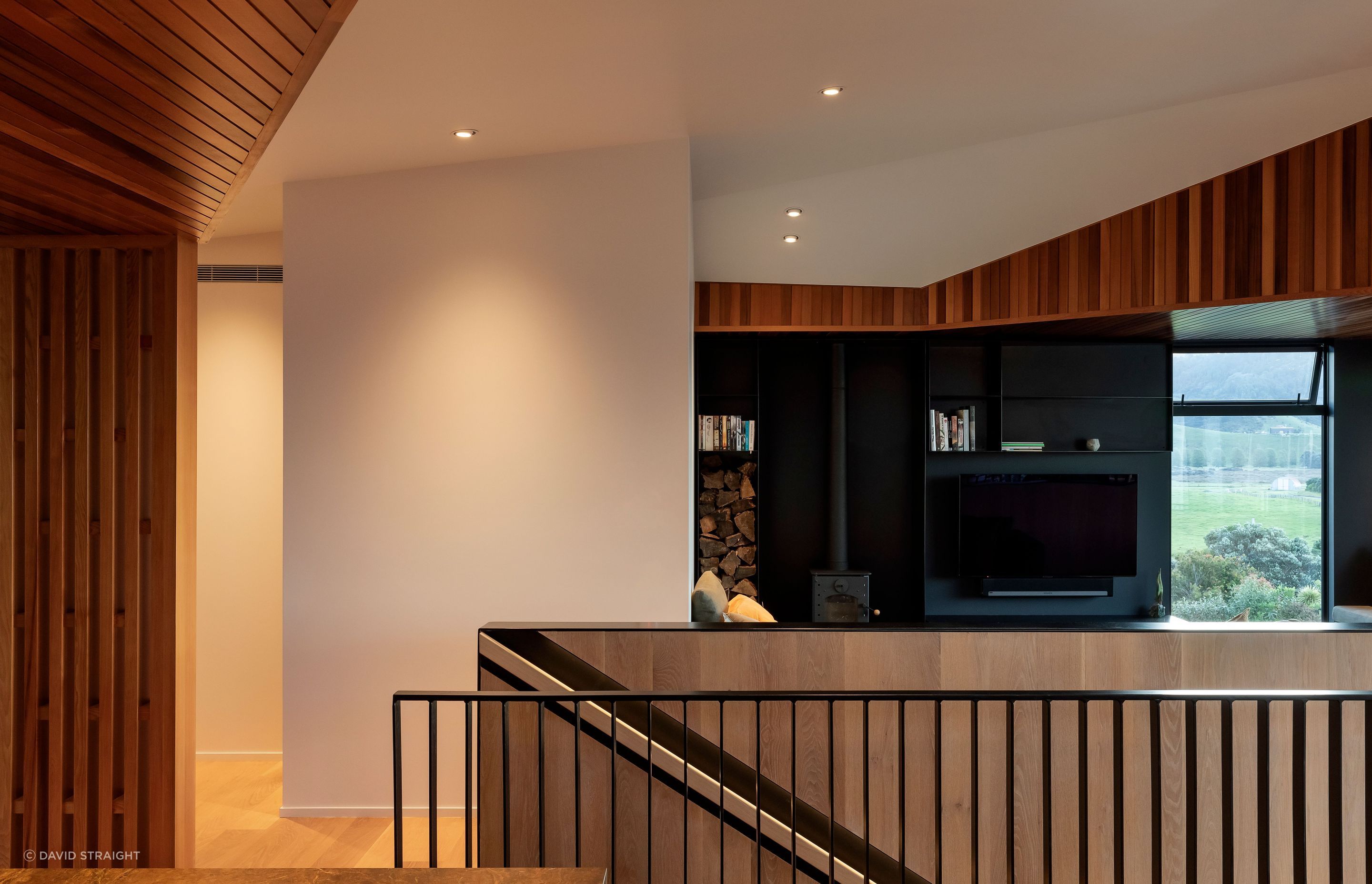 The fireplace in the lounge is a favourite spot to congregate.