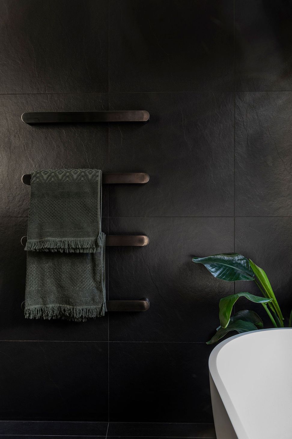 Contrast is carried on through to the bathrooms with the attention to detail evident in every corner.